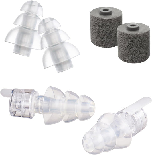 Etymotic ER20XS ETY Earplugs Set - High-Fidelity Hearing Protection - Up to 20 dB Sound Reduction - Reusable - Includes 1 Pair of Large, Standard, and Foam Eartips, Neck Cord & Case