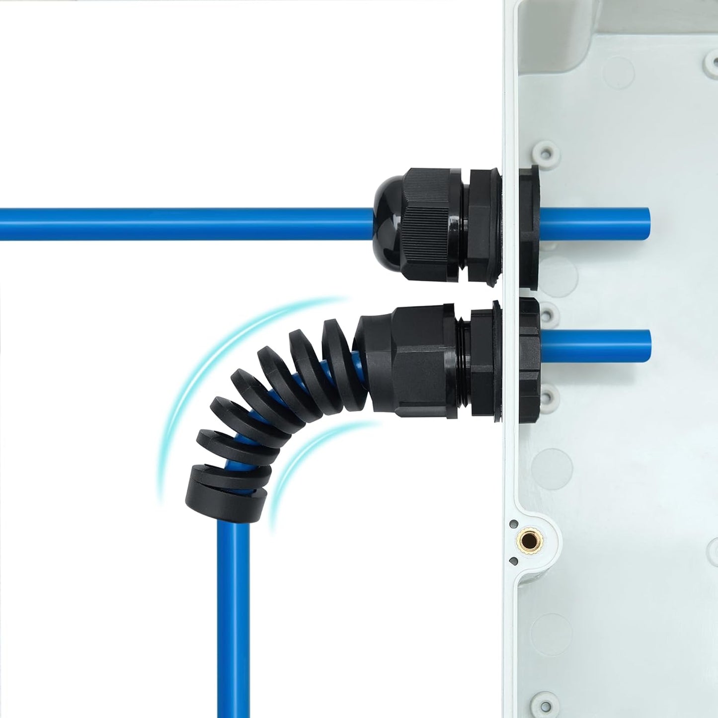 18 Pcs Waterproof Cable Gland,PG13.5(NPT 1/2) Thread(6-12mm), Made of PA66 Material,waterproof wire grommet Strain Relief Cord Connectors,Suitable for Various Electrical Installations