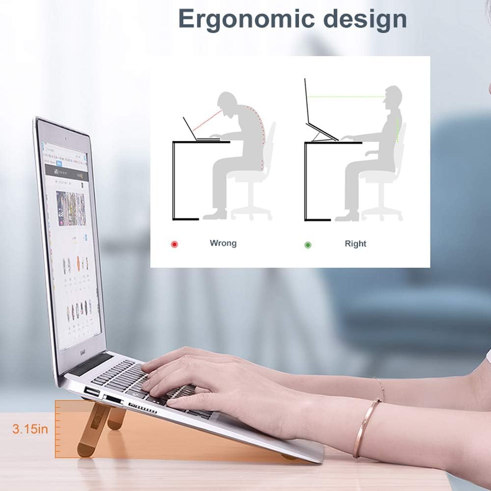 Laptop Stand for Desk,Laptop Cooling Stand,Keyboard Riser, Ergonomic Laptops Elevator for Desk, Laptop Riser Compatible with MacBook Air Pro, with Dell, with HP, More 10-15.6” Laptops