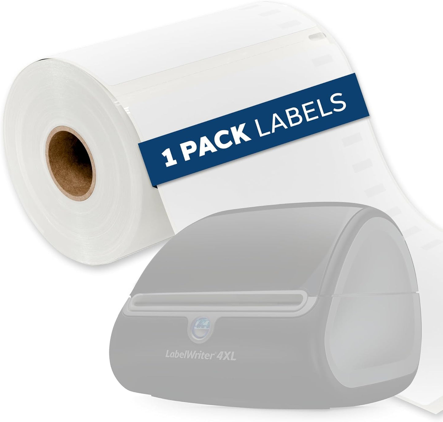 4x6 Thermal Labels Roll - Compatible with Dymo 4XL or Rollo 4x6, Perforated Strong Adhesive, Replaces Dymo 1744907, 250 Per Roll