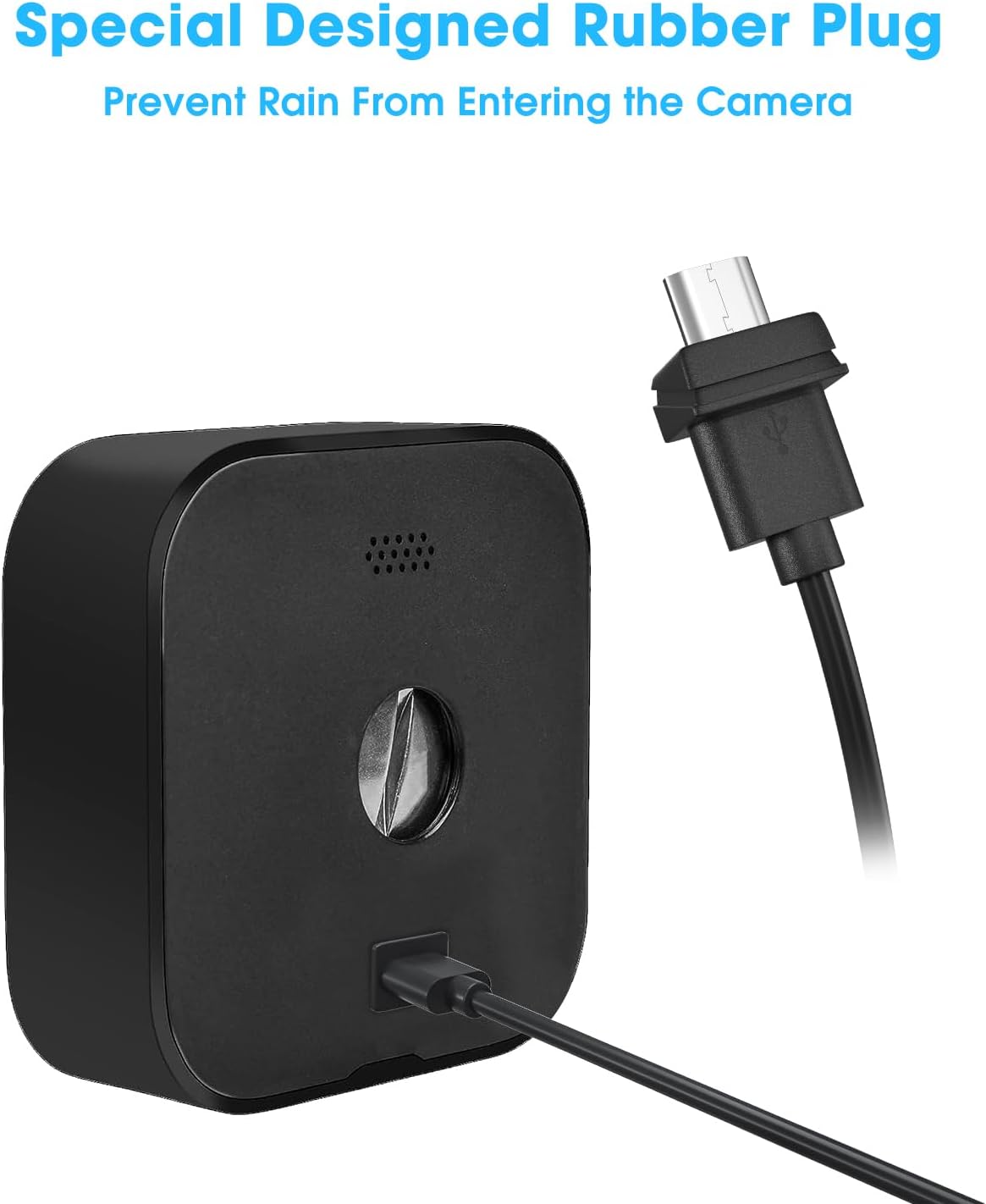 5W Solar Panel Charger Compatible with Blink Outdoor/Outdoor(3rd Gen)/XT XT2 Camera, Solar Panel for Blink Camera, 13.1ft Charging Cable & Rubber Plug, IP65 Weatherproof with Secure Wall Mount, 2 Pack