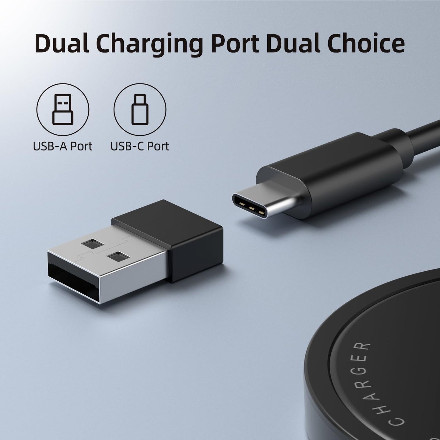 Magnetic Wireless Charger for iPhone 15W Max Fast Mag-Safe Wireless Charging Pad Compatible with iPhone 16/16 Plus/16 Pro/16 Pro Max/15/14/13/12 Series with USB-A Converter Black