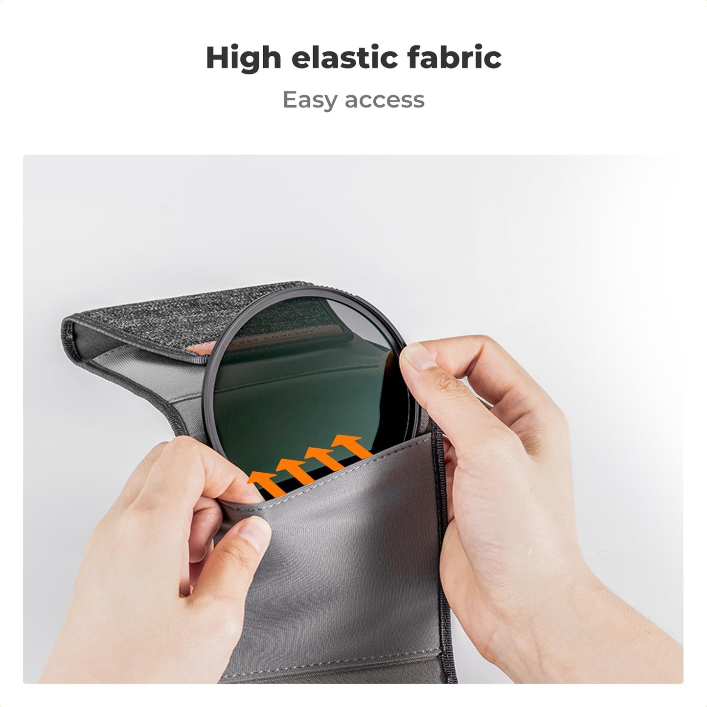 K&F CONCEPT Lens Filter Pouch, Lens Filter Case 3 Pocket Professional Photography Filter Holder Belt Bag Pouch Water-Resistant and Dustproof for Filter Up to 82mm (2Pack)