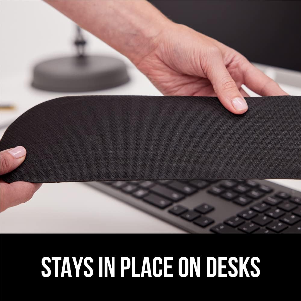 GORILLA GRIP Silky Gel Memory Foam Wrist Rest for Computer Keyboard, Mouse, Ergonomic Design for Typing Pain Relief, Desk Pads Support Hand and Arm, Mousepad Rests, Stain Resistant, 2 Piece Pad Spiral