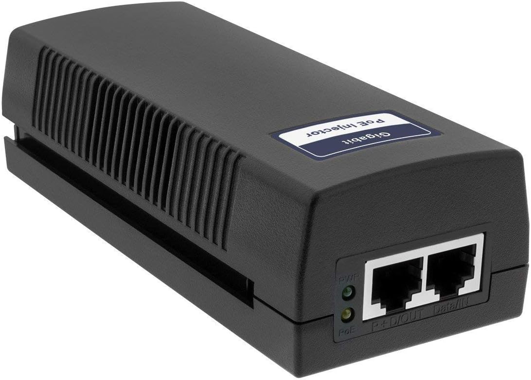 BV-Tech Gigabit Power Over Ethernet PoE+ Injector | 30W | Plug & Play | up to 325 Feet