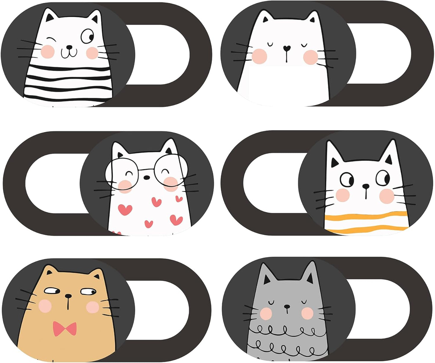 MESMOS Webcam Cover Slide, Cat Lovers Gifts for Women, Cat Lover Themed Thing, Mom Gifts for Women, Laptop Camera Cover Slide Cute (Small)