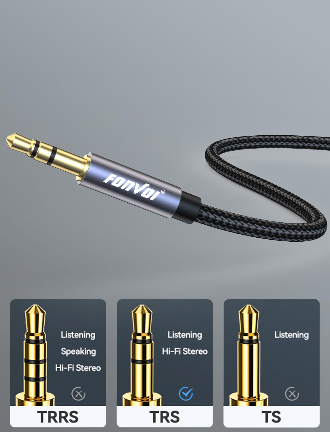 20FT 3.5mm Aux Jack Audio Extension Cable,Male to Female,TRS Headphone Extension Cable Compatible with Heaphone, MP3 Players iPhone iPad Tablets Media Player