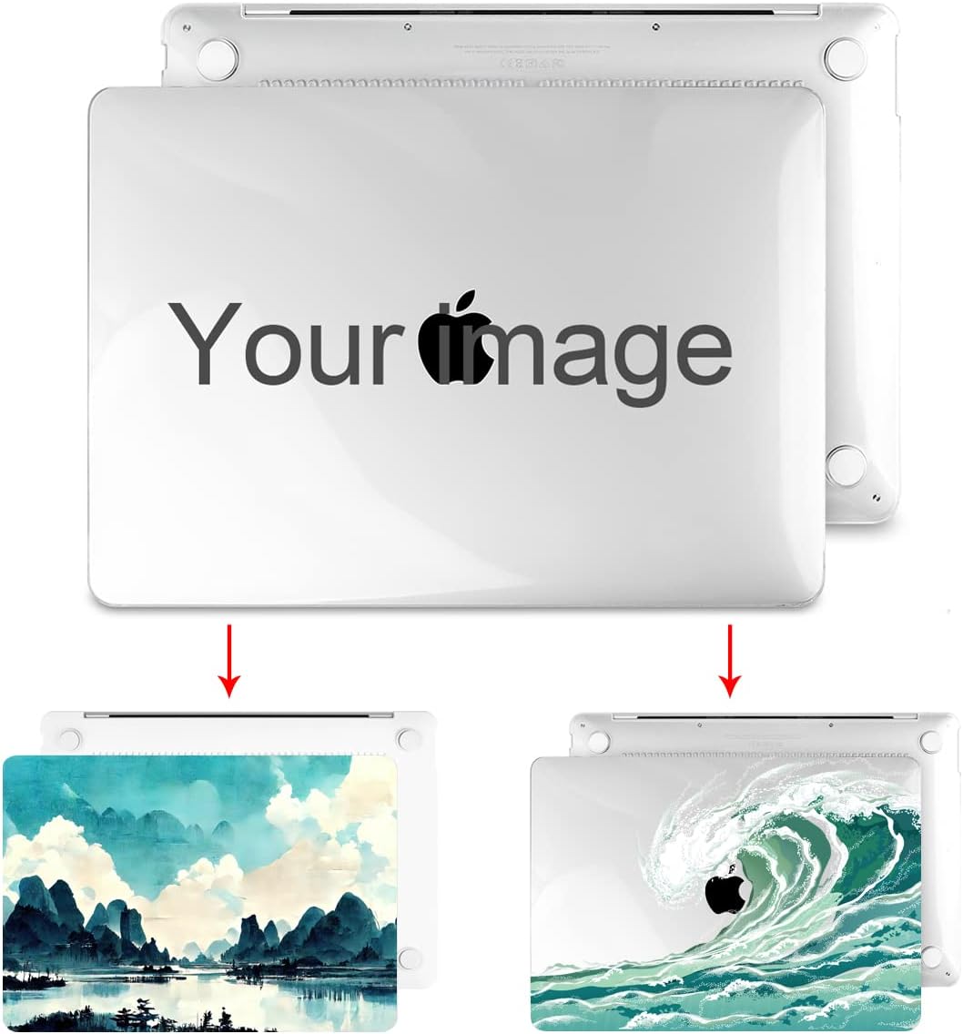 Batianda Customizable Case for M1 MacBook Air 13 Inch Model A2337 A2179 A1932 2021 2020 2019 Release,3D Painted Hard Shell with Keyboard Cover & Screen Protector