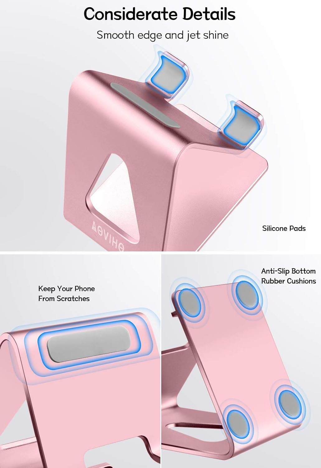Desk Cell Phone Stand, Phone Holder, Desktop Phone Cradle Dock for iPhone 14 13 12 pro 11 X Xs max 8 7 6 6s Plus SE 5 5S Samsung All Smart Phones,Pink