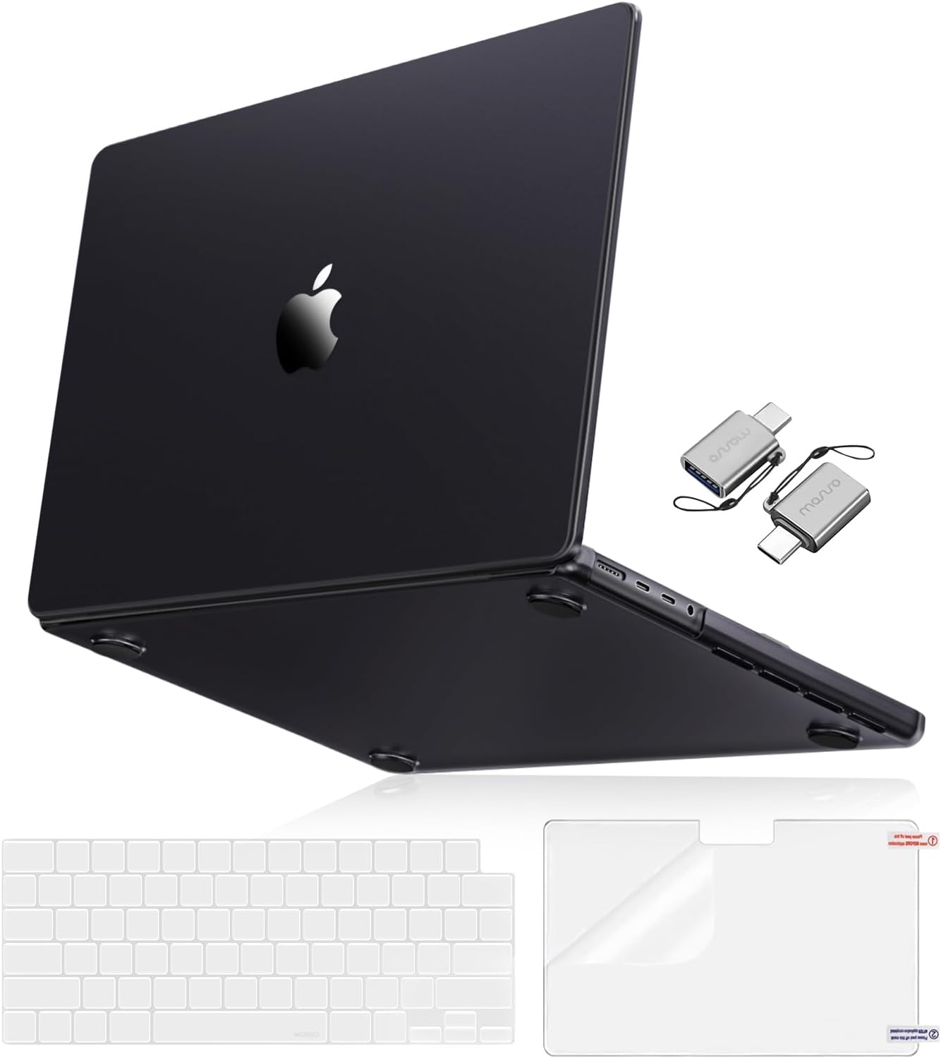 MOSISO Compatible with MacBook Pro 16 inch Case 2025 2024 2023 2022 2021 M4 M3 M2 M1 A3403 A3186 A2991 A2780 A2485, Natural Original Color Hard Case&Keyboard Cover&Screen Film&Type C,Space Black Clear