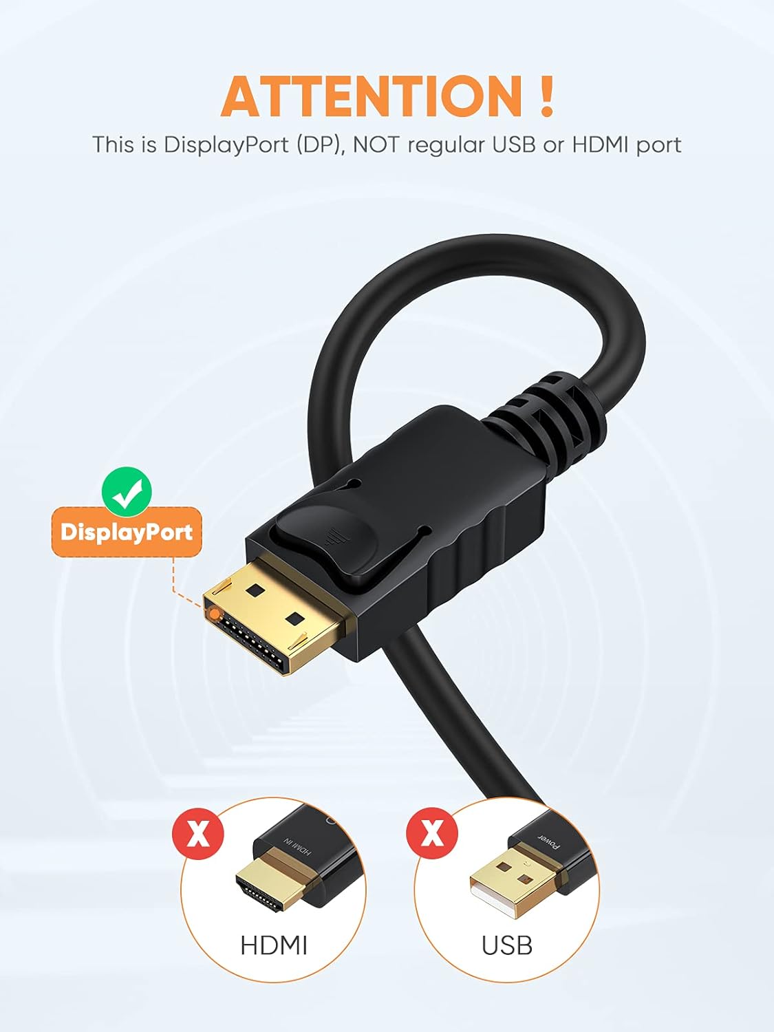 CableCreation DP to VGA Cable 6 FT, 2-Pack DisplayPort to VGA Cable Gold Plated 1080p@60Hz, DP Male to VGA Male Cable, Black