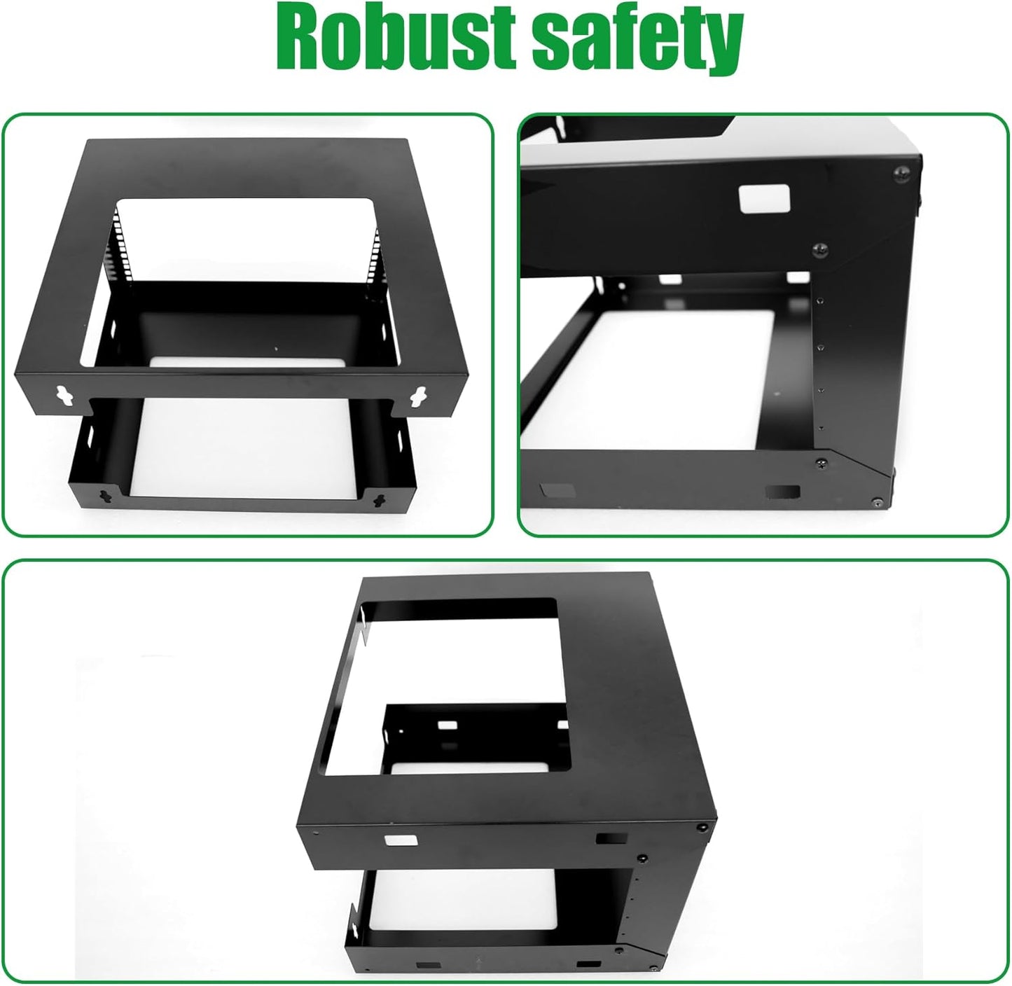 12U Wall Mount Open Frame 19 Inch Server Equipment Rack Wall Mountable Heavy Duty Design - Holds All Networking & AV Gear - Open Frame Includes 2 1U 12in Vented Shelves & Mounting screws(WALL RACK12U)