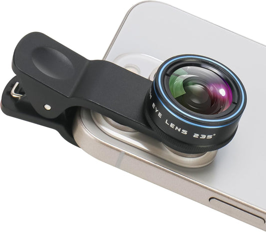 Fisheye Lens 235° Phone Camera Lens, Fish Eye Lens for iPhone 14 13 12 X XR Pixel Samsung Smartphone,Clip on Cell Phone，Funny Photos