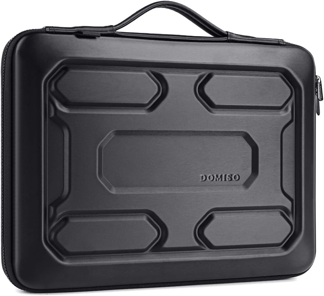 DOMISO 14 inch Laptop Sleeve with Handle Shockproof Computer Bag Waterproof EVA Protective Carrying Case for 14" ThinkPad E480/Yoga 920/13.5" Microsoft Surface Book/HP Pavilion 14 Stream 14, Black