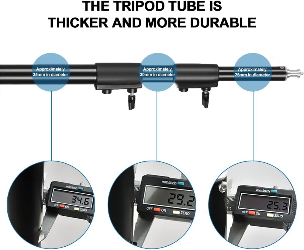 Aluminum Alloy Photography Tripod Stand, 9.19 Feet/2.8m Studio Lighting Tripod Stand for Video Lights, Photography Lights, Reflectors, Softboxes, Umbrellas