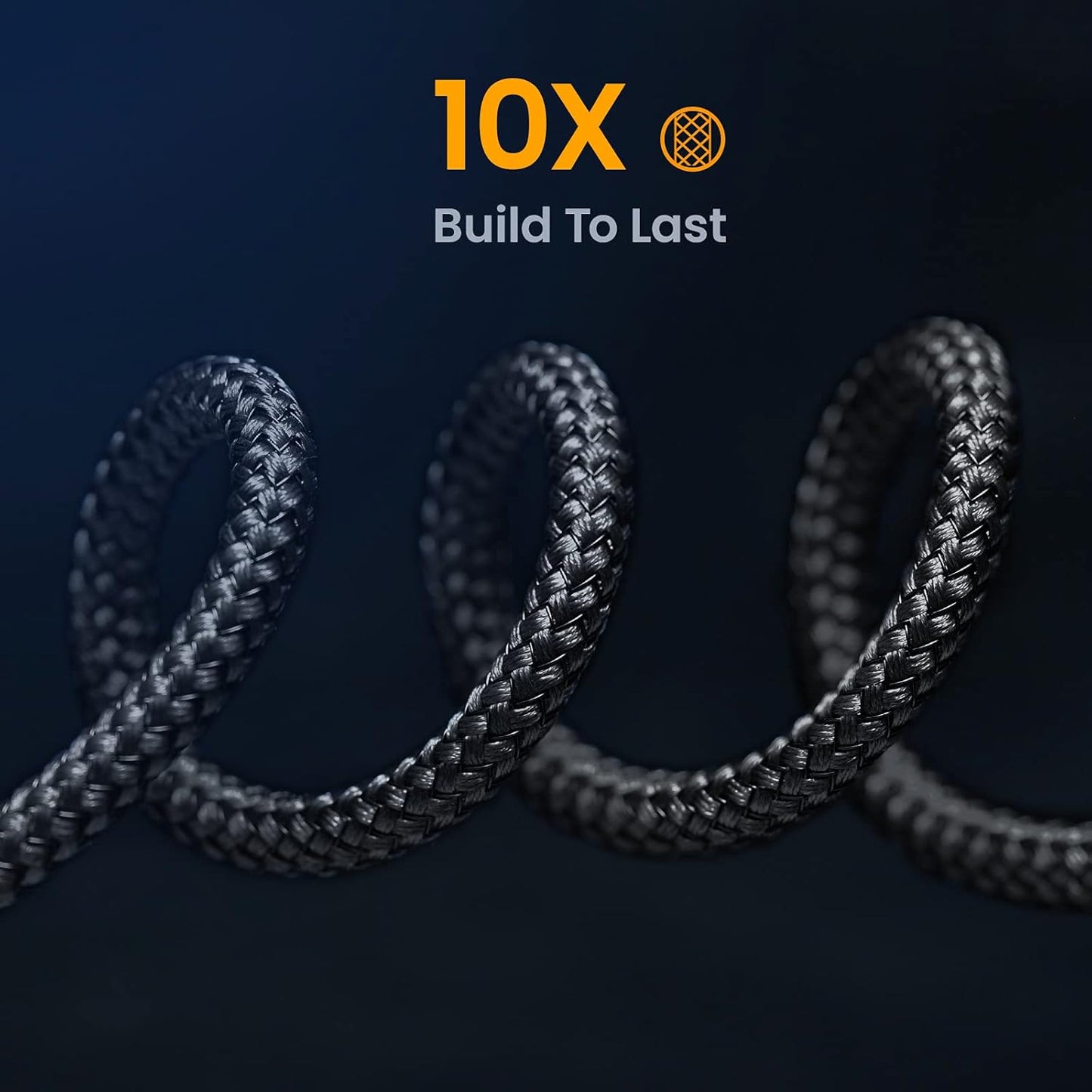 AINOPE USB C Cable Right Angle (2-Pack, 10ft+10ft) 3.1A Type C Charger Fast Charging, Resistant Nylon Braided USB A to USB C Charger Cable (Black)