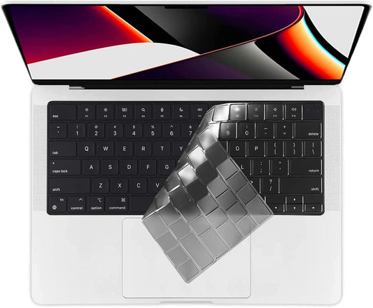 EooCoo Premium Keyboard Cover Skin Ultra Thin Protector Compatible with 2025-2021 MacBook Air 15" 13.6" M4 M3 M2 Chip, MacBook Pro 14" 16" M4 M3 M2 M1 Pro Max Chip, Tinted
