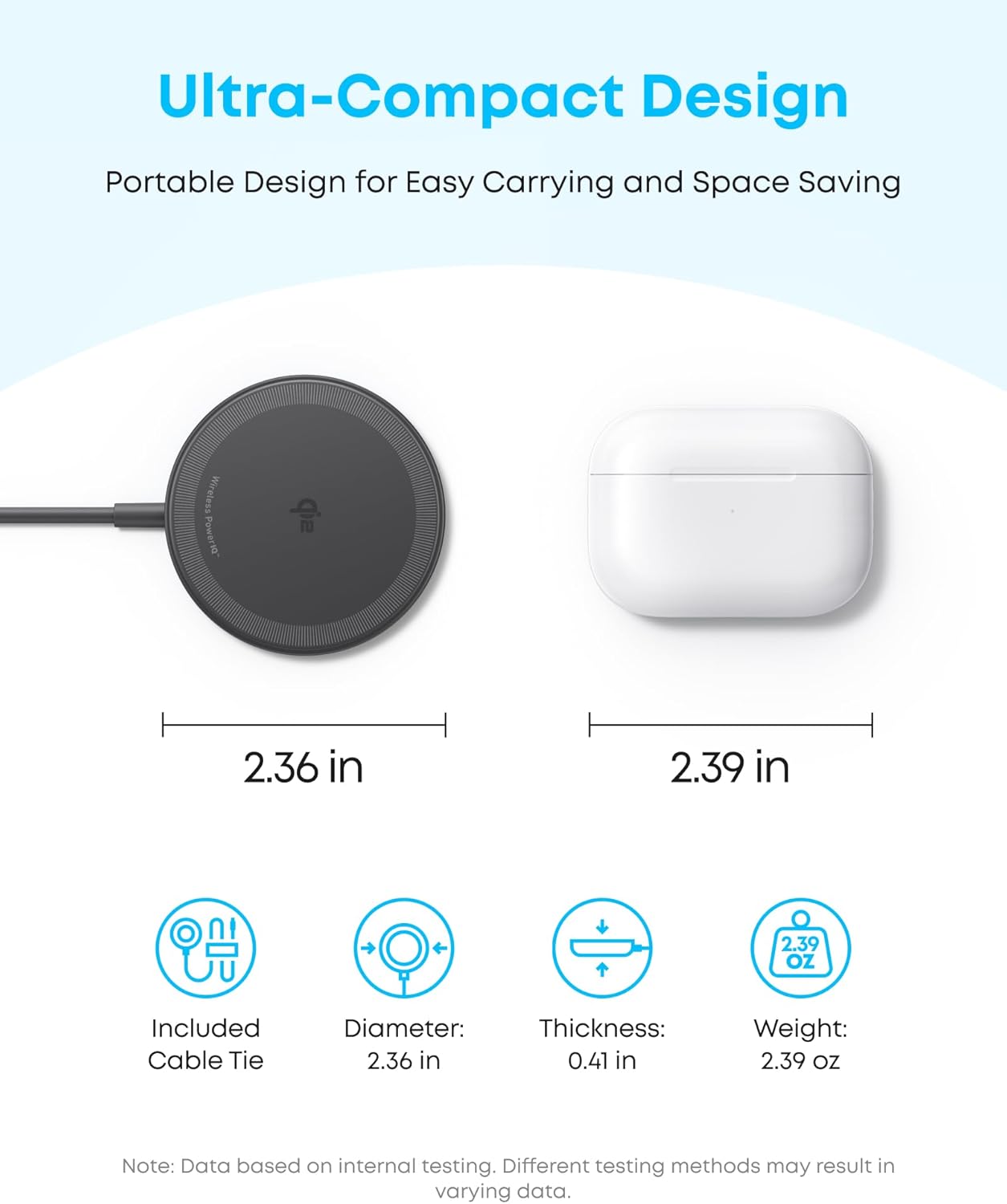 Anker Zolo Magnetic Wireless Charger, Qi2 Certified 15W MagSafe-Compatible Wireless Charging Pad, for iPhone 16/15/14/13 Series, AirPods, and More (Adapter Not Included) (Black, 1 Pack)