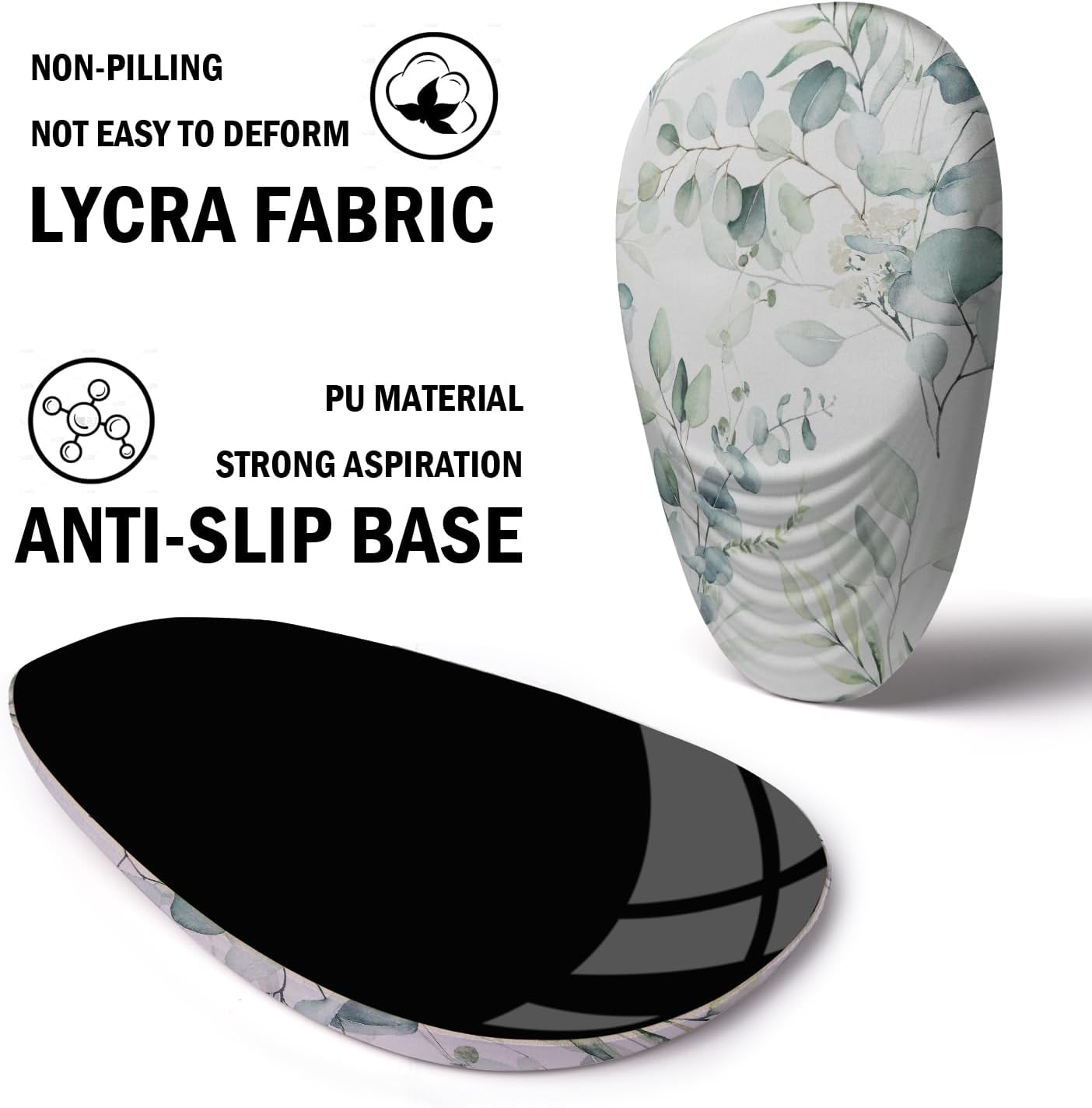 Ergonomic Mouse Pad with Wrist Rest Support,Mousepad Relief Carpal Tunnel Pain, Entire Memory Foam Mouse Pad with Non-Slip PU Base, Wireless Mouse Pad,Beautiful Leaf