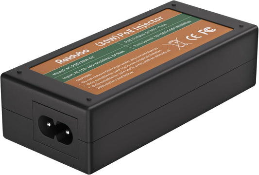 2.5Gb PoE+ Injector Adapter 30W 48~55V, IEEE 802.3at/af Compliant, Converts Non-PoE to PoE Network, 100/1000/2500Mbps RJ45, Up to 328 ft, Plug & Play (30W)