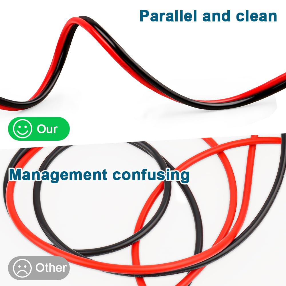 16 Gauge Wire 2 Conductors Copper Wire, 16 AWG Battery Cable Oxygen Free Copper Wire for Solar Panel, Automotive, Trailer, RV and Speaker (16 Gauge 50FT)