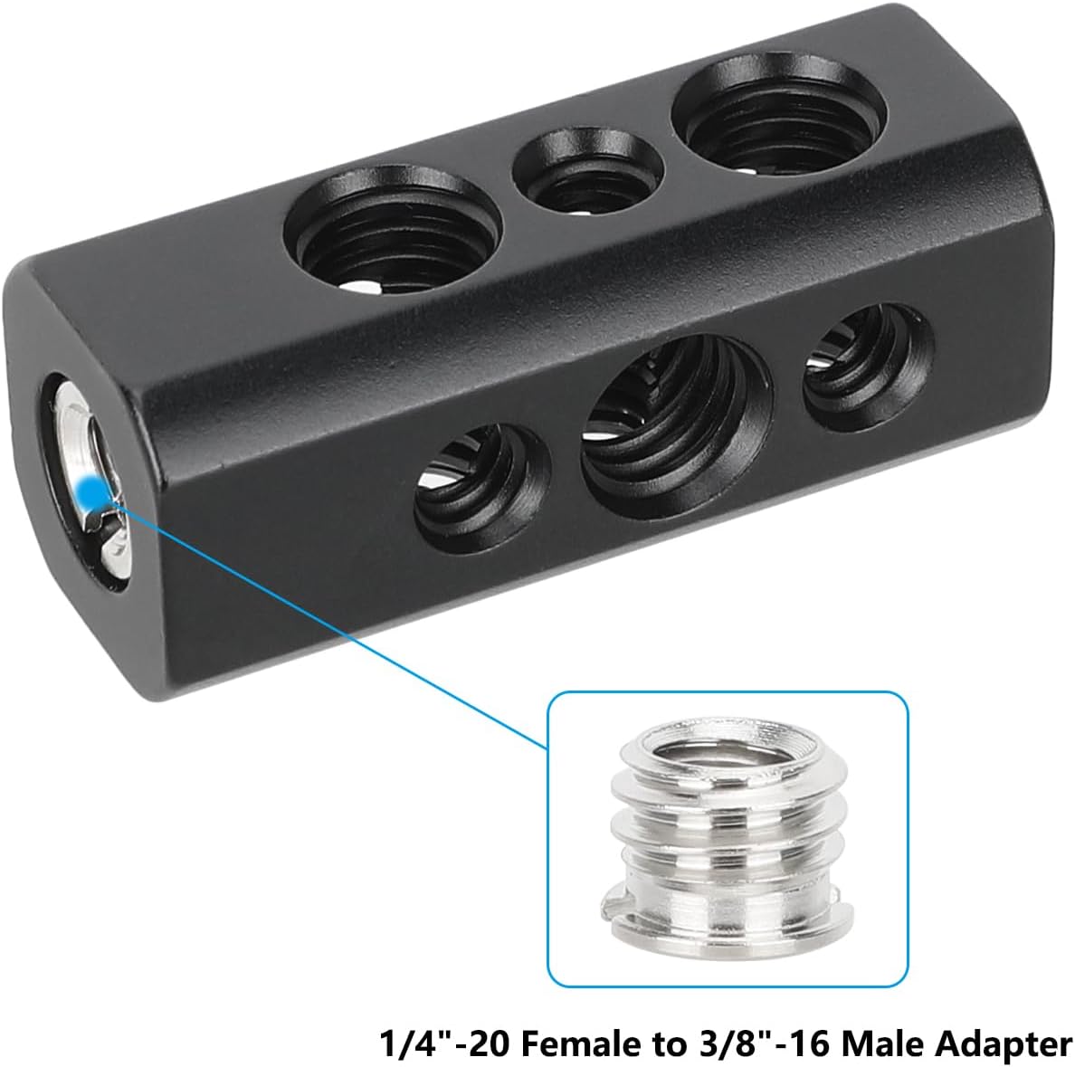 CAMVATE Accessory Mount Adapter with 1/4"-20 & 3/8"-16 Threads - 3633