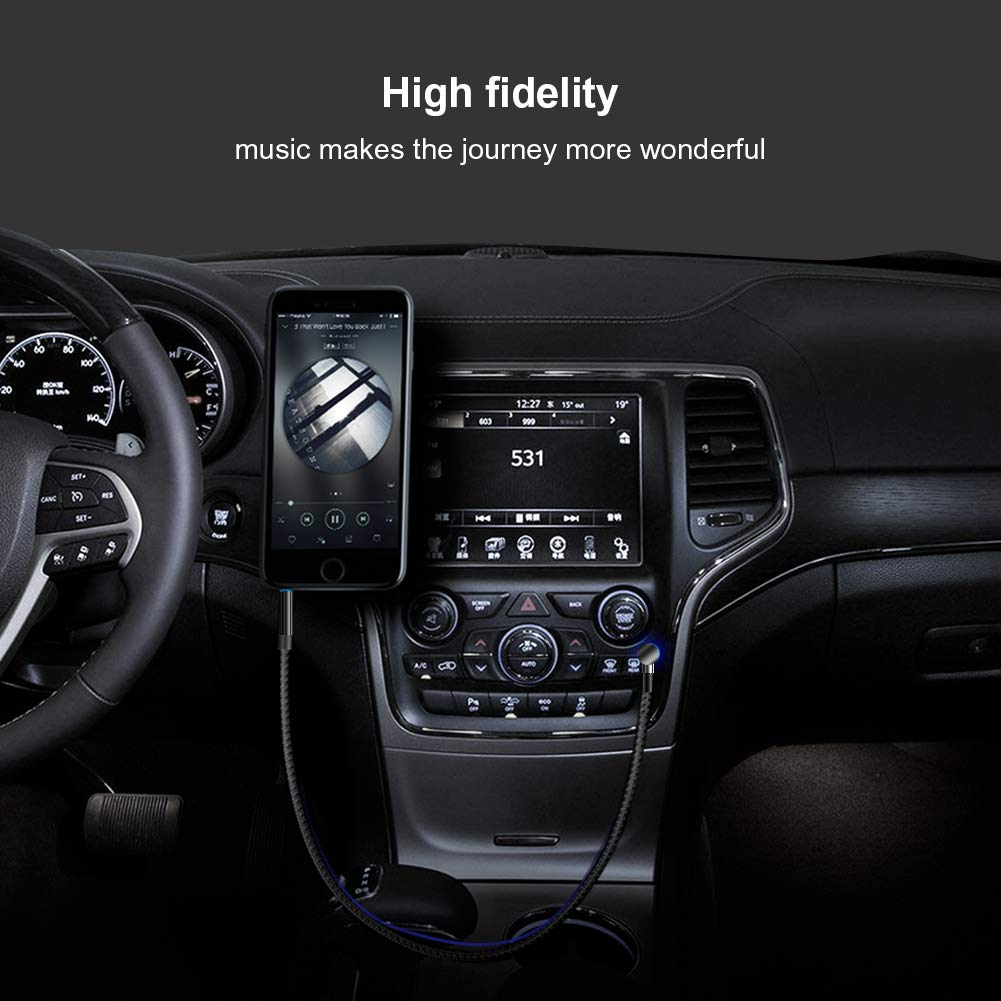 CableCreation 3.5mm Audio Cable 10FT/3M, 3.5mm Right Angle Male to Male Auxiliary Stereo HiFi Cable with Silver-Plating Copper Core for Car Stereos, iPhones,Tablets, 24K Gold Plated, Black