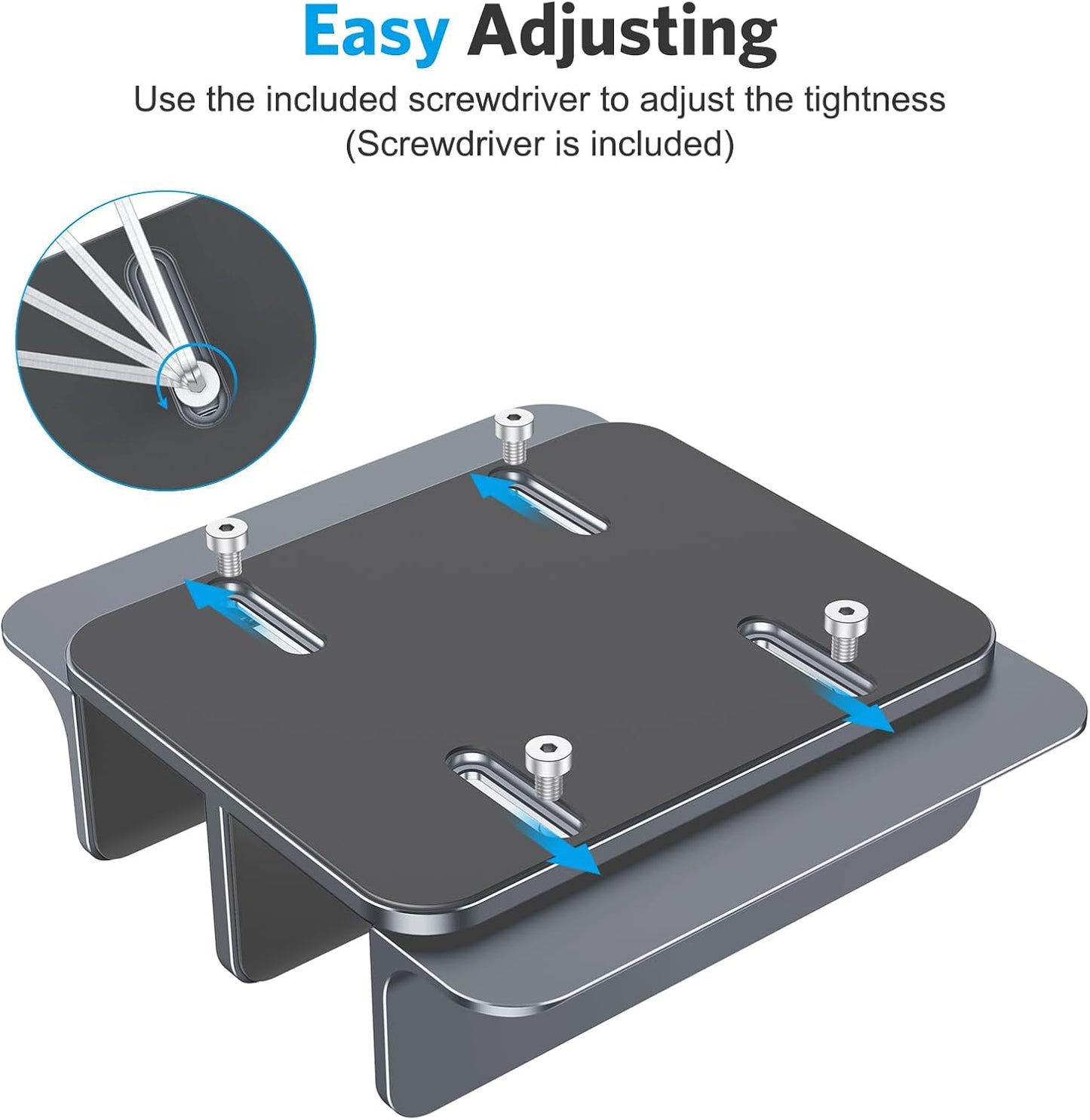 OMOTON [Updated Dock Version] Vertical Laptop Stand, Double Desktop Stand Holder with Adjustable Dock (Up to 17.3 inch), Fits All MacBok/Surface/Samsung/HP/Dell/Chrome Book (Grey)