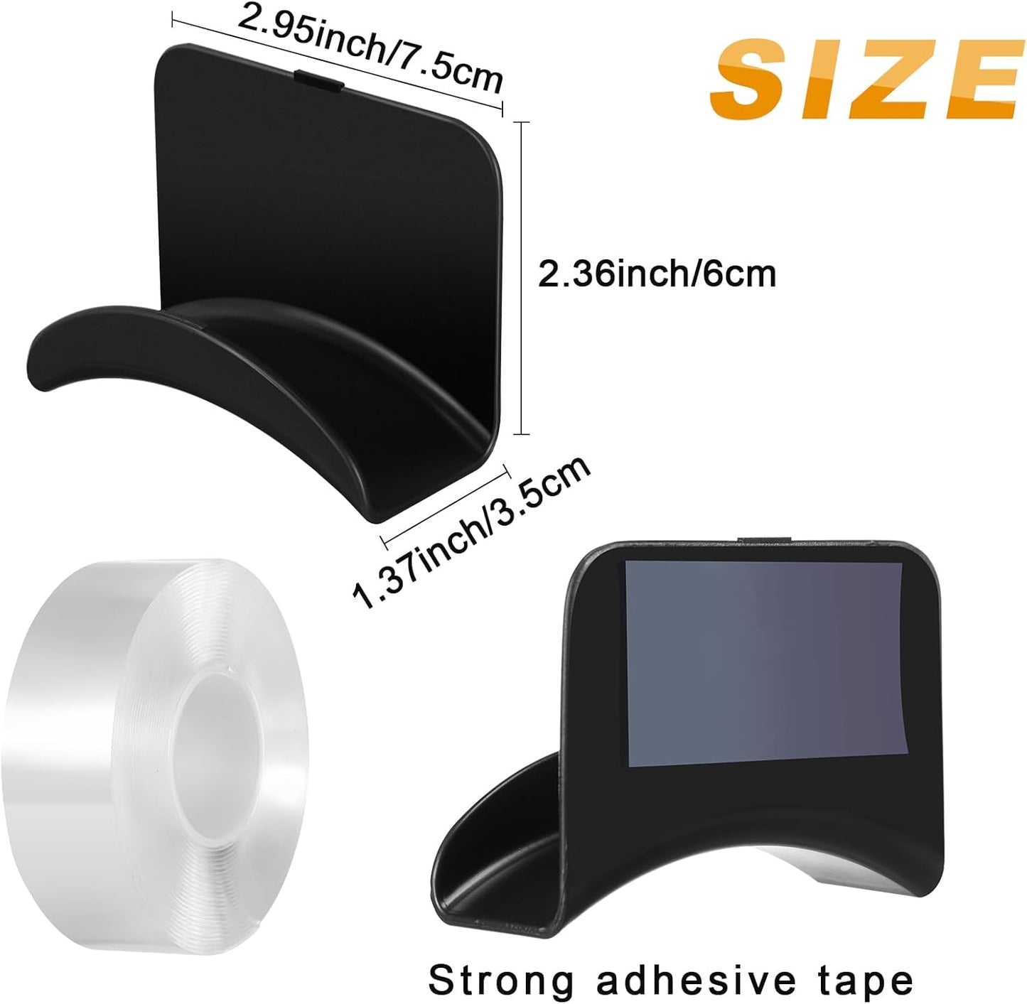 60 Pcs Headphone Wall Hangers Adhesive Gaming Headset Holder Hooks for Wall Mount Strong Universal Stand Hooks for Most Headphone Controller, Hat, Baseball Caps, Closet, Door