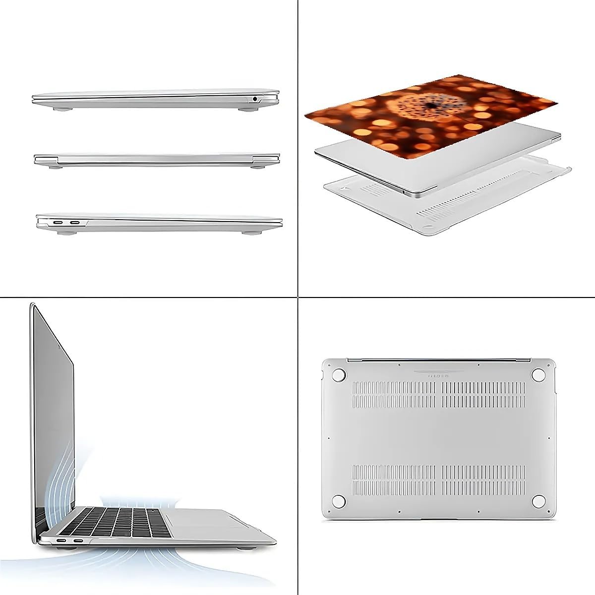 Compatible with MacBook Air 13.3 13.6 Inch Case 2022 2021 2020 2019 Plastic Hard Shell Case Cover,13.3 Pro(A1706/A1708/A1989/A2159/A2289/A2338), Dandelion