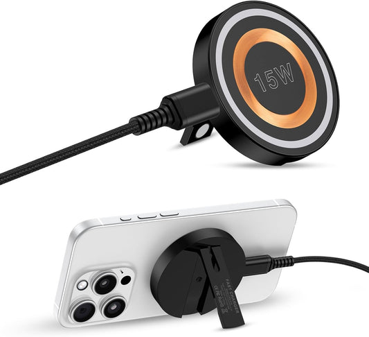 Magsafe Charger Samsung Wireless Charger Fast Charging Pad Magnetic Charger for Android Samsung S25 Ultra S25 Plus S25 S24 S23 S22 S21 S20 S10,Magnetic Charger Stand for iPhone 16 15 14 Pro Max Plus