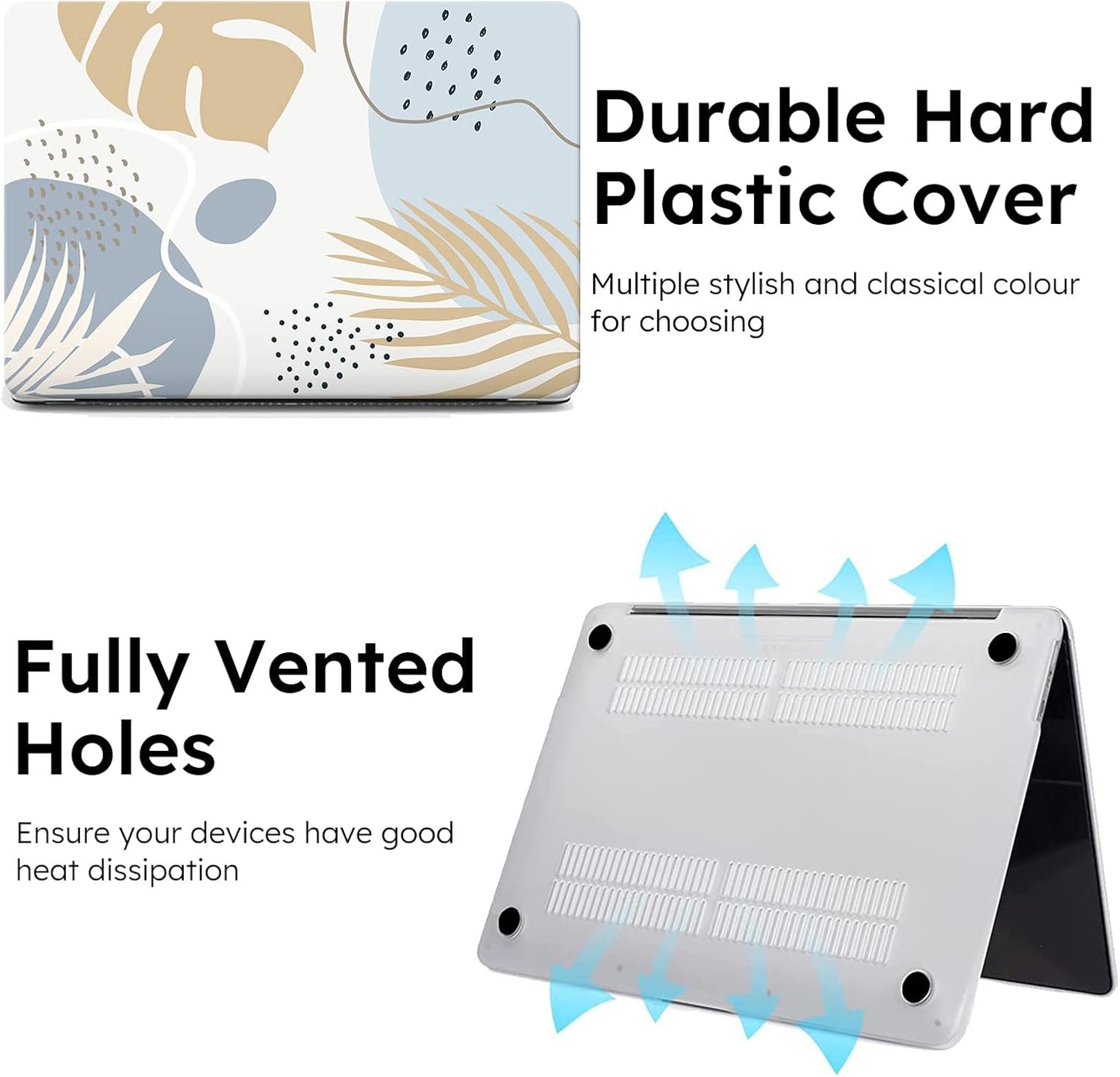 iCasso for MacBook Air 13 inch Case 2025 2024-2022 Release M4 A3240 M3 A3113 A2681 M2 with Liquid Retina Display, Hard Plastic Shell for Mac Air 13.6, Keyboard Cover&Screen Protector, Morandi Blue