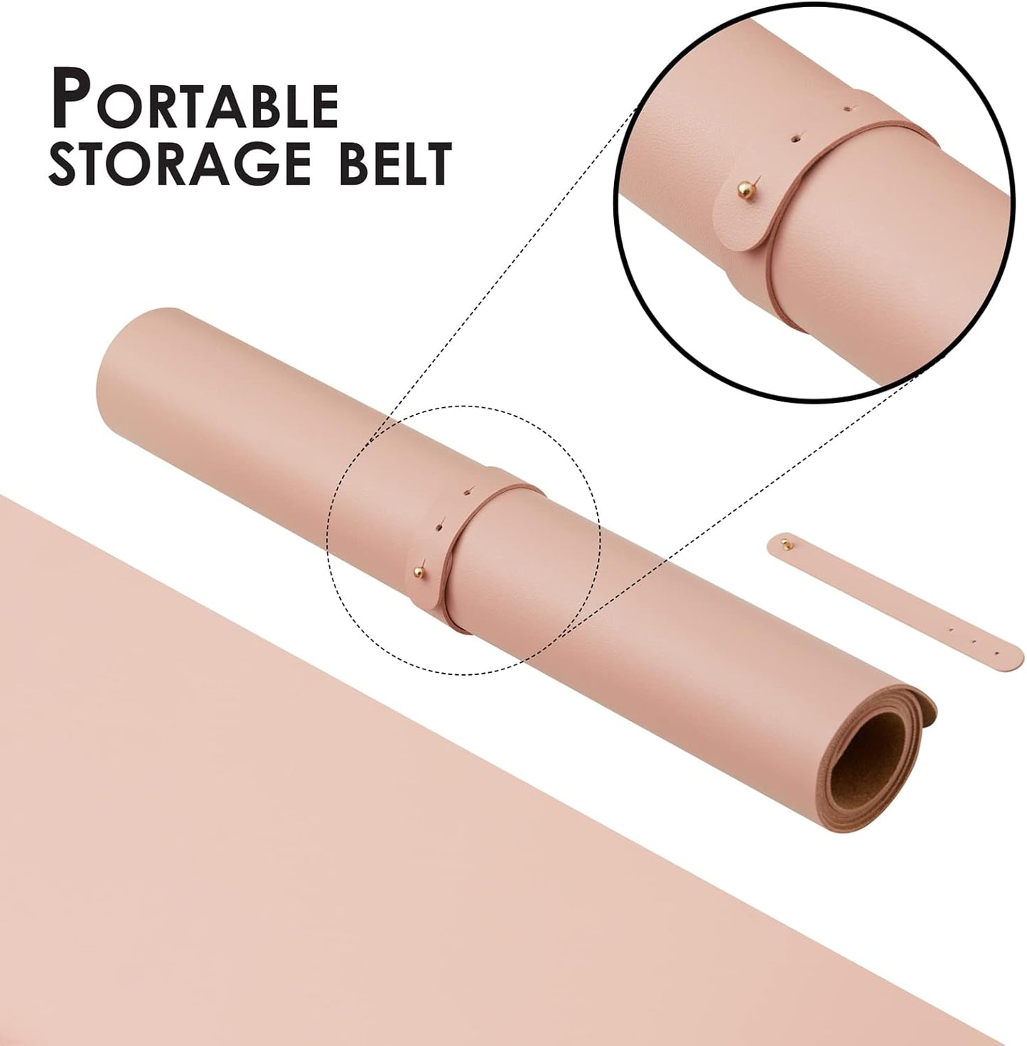 Cork Desk Mat - Dual-Sided Desk Pad for Office and Home - Desk Organization and Accessories - Ideal for Large Mouse Pad and Desk Mats on Top of Desks(Pink,27.6"x 13.8")