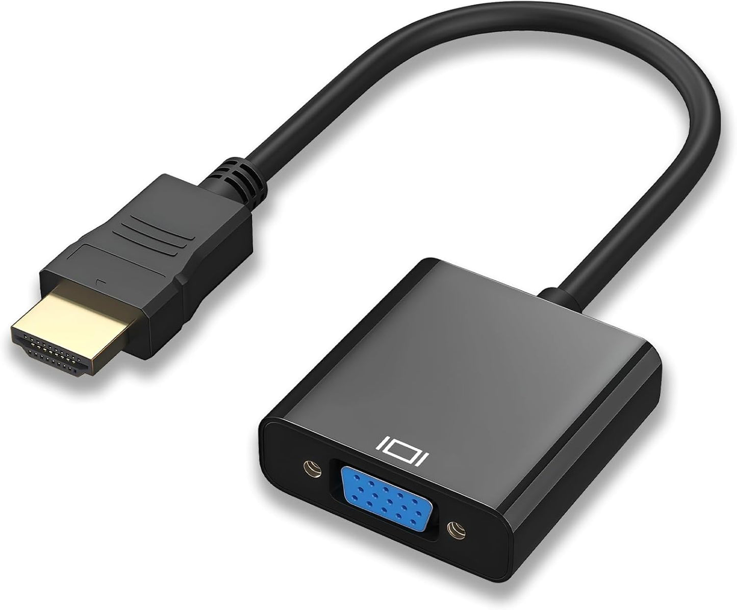 Amzpas HDMI to VGA, Uni-Directional Gold-Plated HDMI to VGA Adapter (Male to Female) for Computer, Desktop, Laptop, PC, Monitor, Projector, HDTV, Chromebook, Raspberry Pi, Roku, Xbox and More (1)