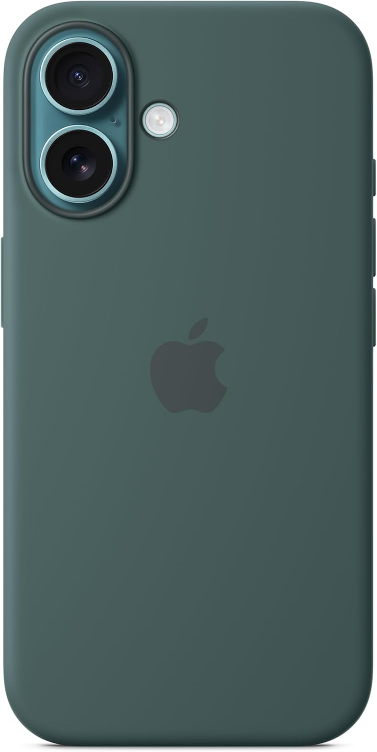 Apple iPhone 16 Silicone Case with MagSafe and Camera Control: Lightweight Phone Case, Wireless Charging Compatible, Smooth Matte Finish; Lake Green