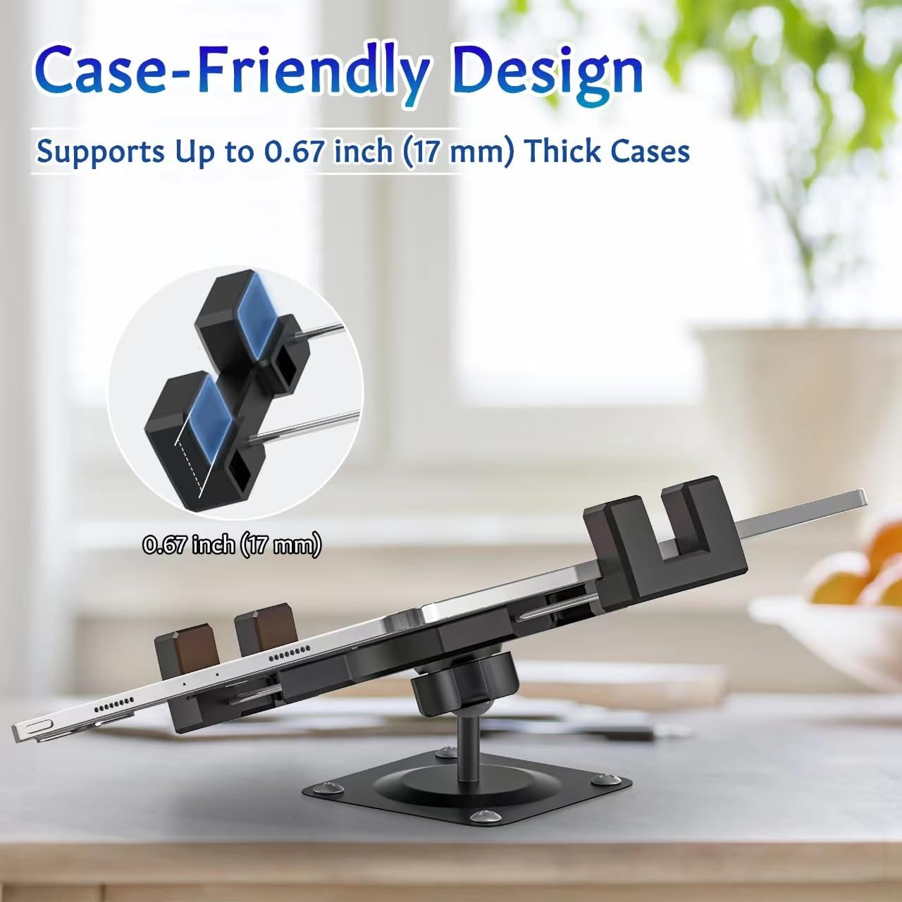 iPad Wall Mount, Universal 360° Rotating Tablet Wall Mount Holder, Phone Holder Arm Bracket, Compatible with 4.7"-12.9" Devices Including iPad Pro, Mini, Air - Ideal for Home, Office Use