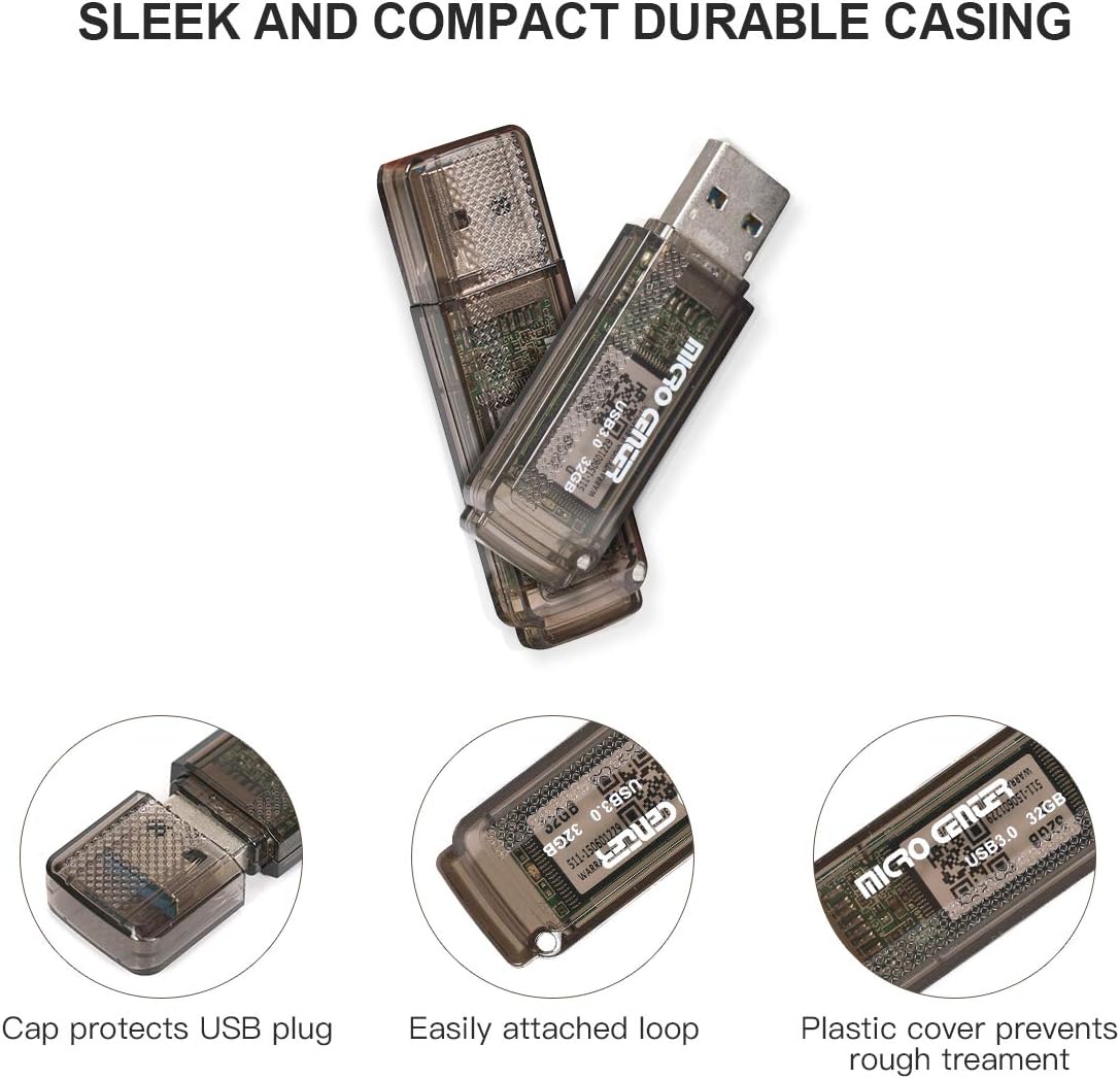 INLAND Micro Center SuperSpeed 5 Pack 64GB and 5 Pack 32GB USB 3.0 Flash Drive Mixed Multipack Thumb Drive Memory Data Storage Bulk, Much Faster Than USB2.0 Flash Drive