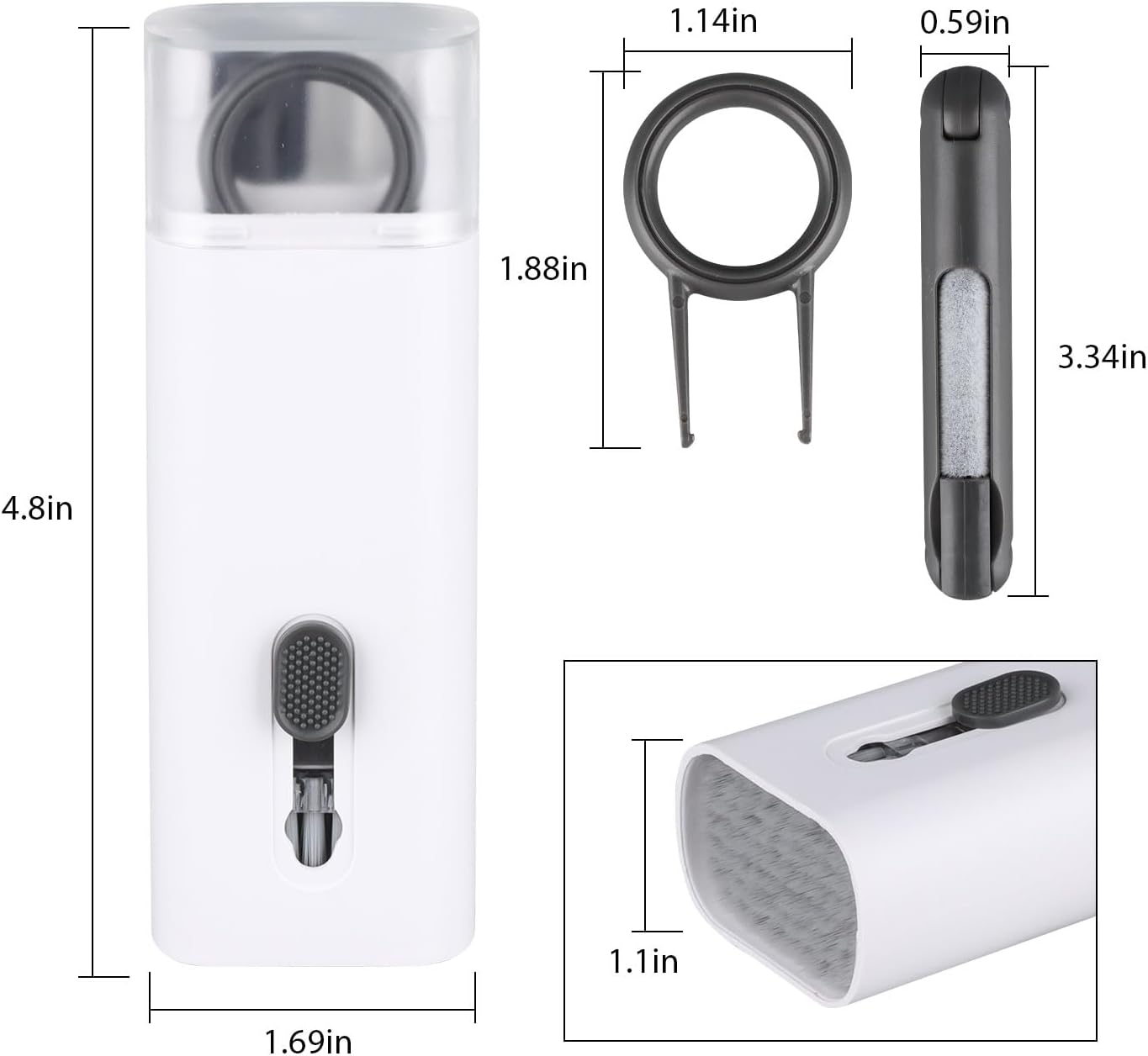 7-in-1 Electronic Cleaner Kit,Keyboard Cleaner,Laptop Cleaner Kit for Monitor, Cell Phone,Earphones, Headset, Lego, Airpods, Laptop Camera Lens (Black)