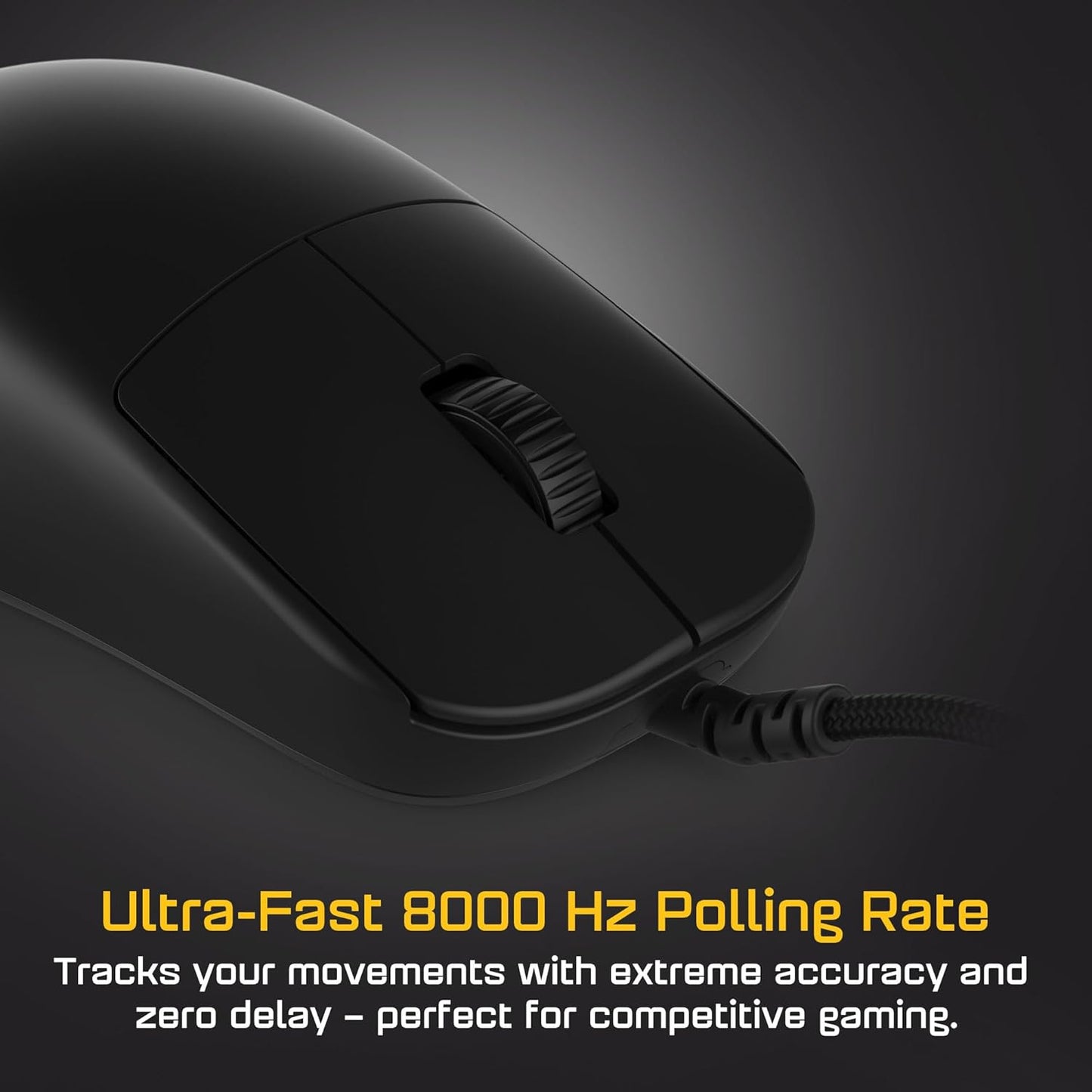 ENDGAME GEAR OP1 8k v2 Black – Esports Gaming Mouse with Cable, 30K DPI Optical Sensor, 8000Hz Polling, Hot-Swappable Switches & Claw-Grip Design
