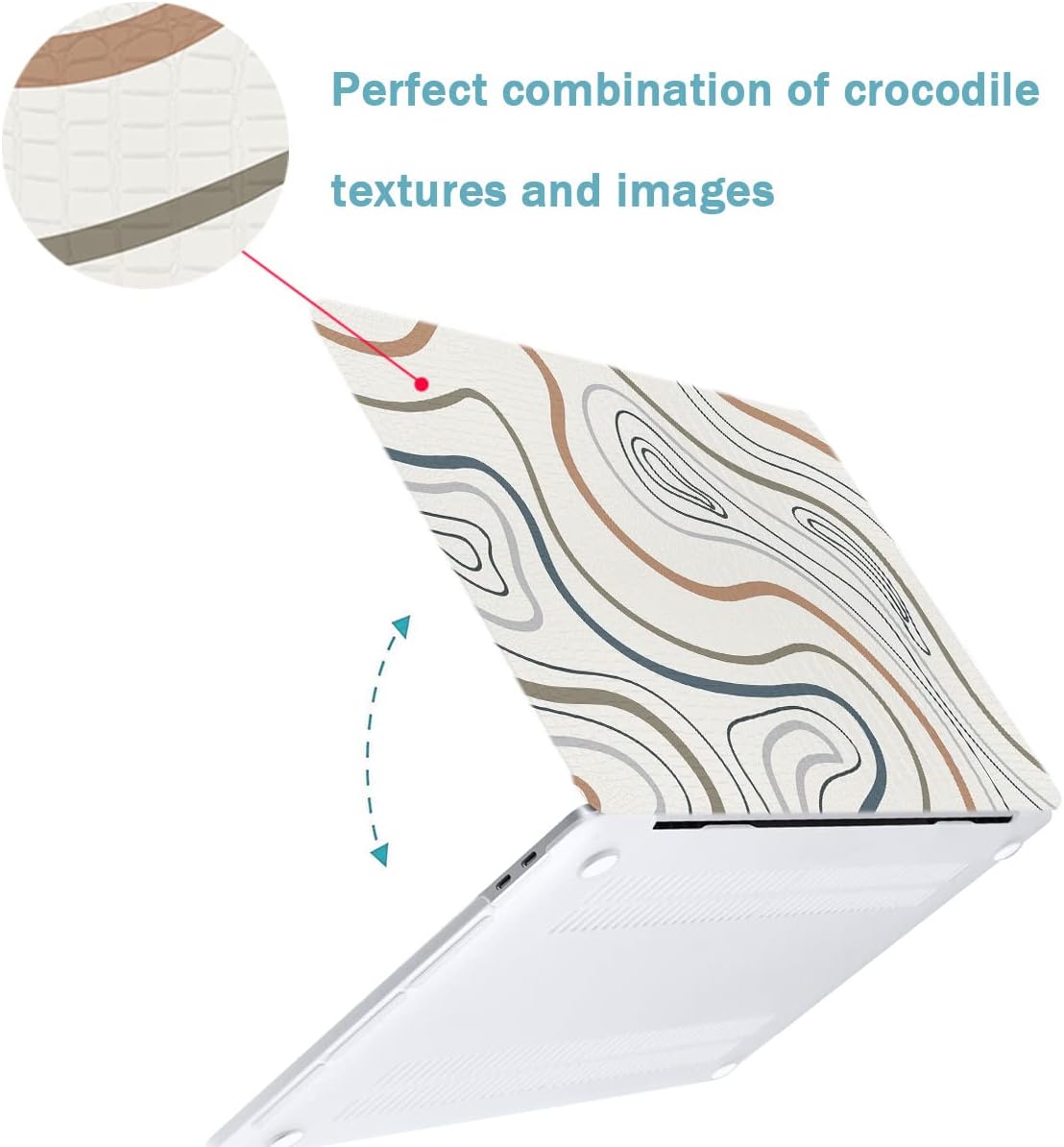 LanBaiLan Compatible for MacBook Pro 13 inch with Touch Bar 2022 2021 2020 2019 2018 2017 2016,M1 M2 A2338 A2289 A2251 A2159 A1989 A1706 A1708 Laptop Hardshell Case & Keyboard Cover, Aesthetics Line