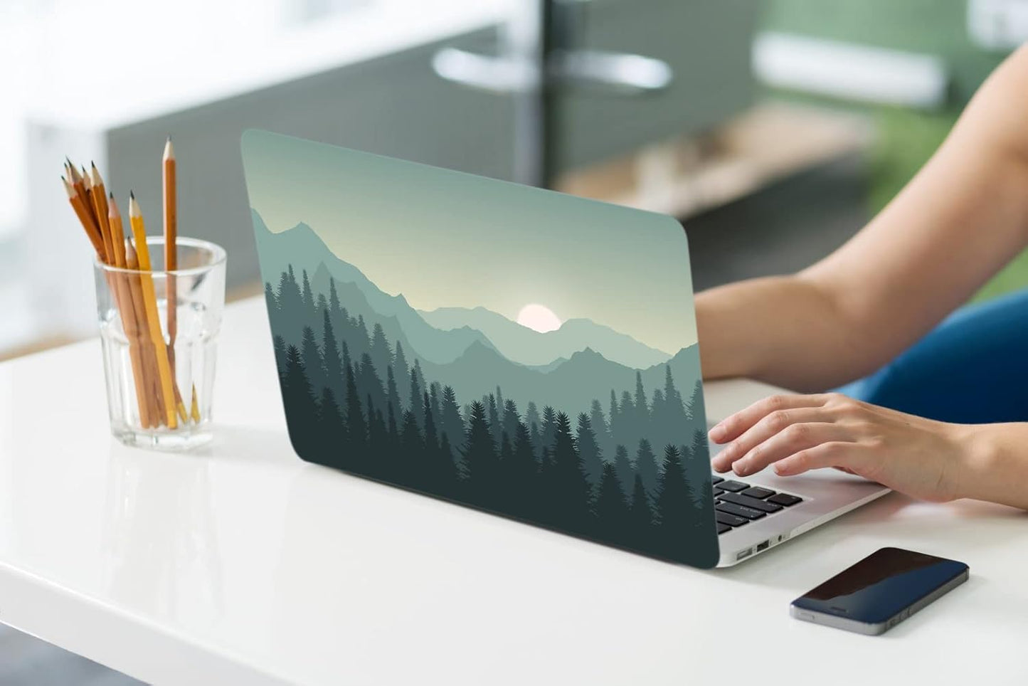 LanBaiLan Compatible for MacBook Pro 13 inch with Touch Bar 2022 2020 2019 2018 2017 2016, M1 M2 A2338 A2289 A2251 A2159 A1989 A1706 A1708, Laptop Hardshell Case & Keyboard Cover, Mountains Landscape