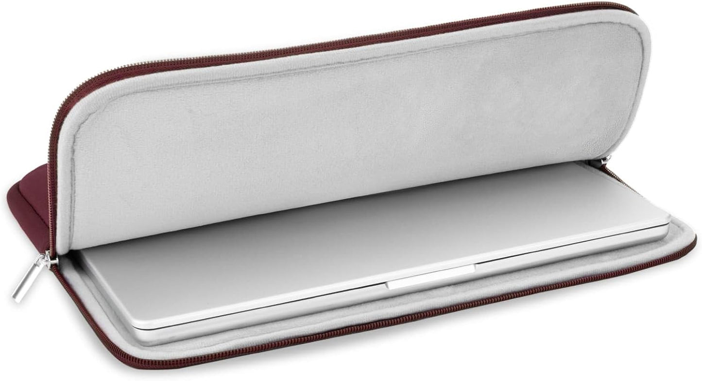 RAINYEAR 13 Inch Laptop Sleeve Compatible with 13.3" MacBook Air/Pro M1 M2 M3 M4 A3240 A3113 A2681 A2337 A1932 A2179 A2338 A1706 A1708 Carrying Bag Protective Cover Soft Case (Red, Upgraded Version)
