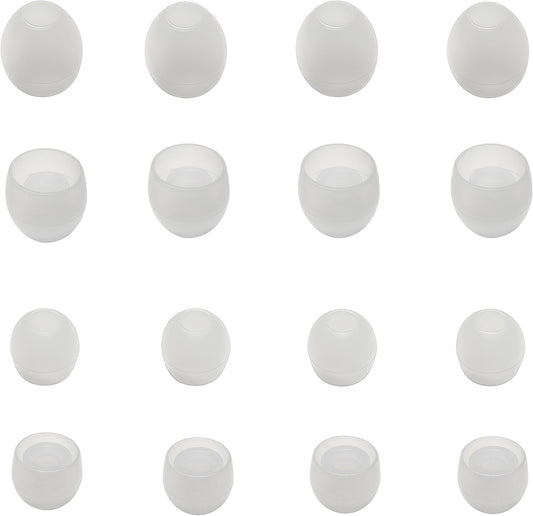 8 Pairs Extra Small Earbuds Tips, Silicone Ear Tips Universal, Silicone Earbud Tips Replacement Transparent