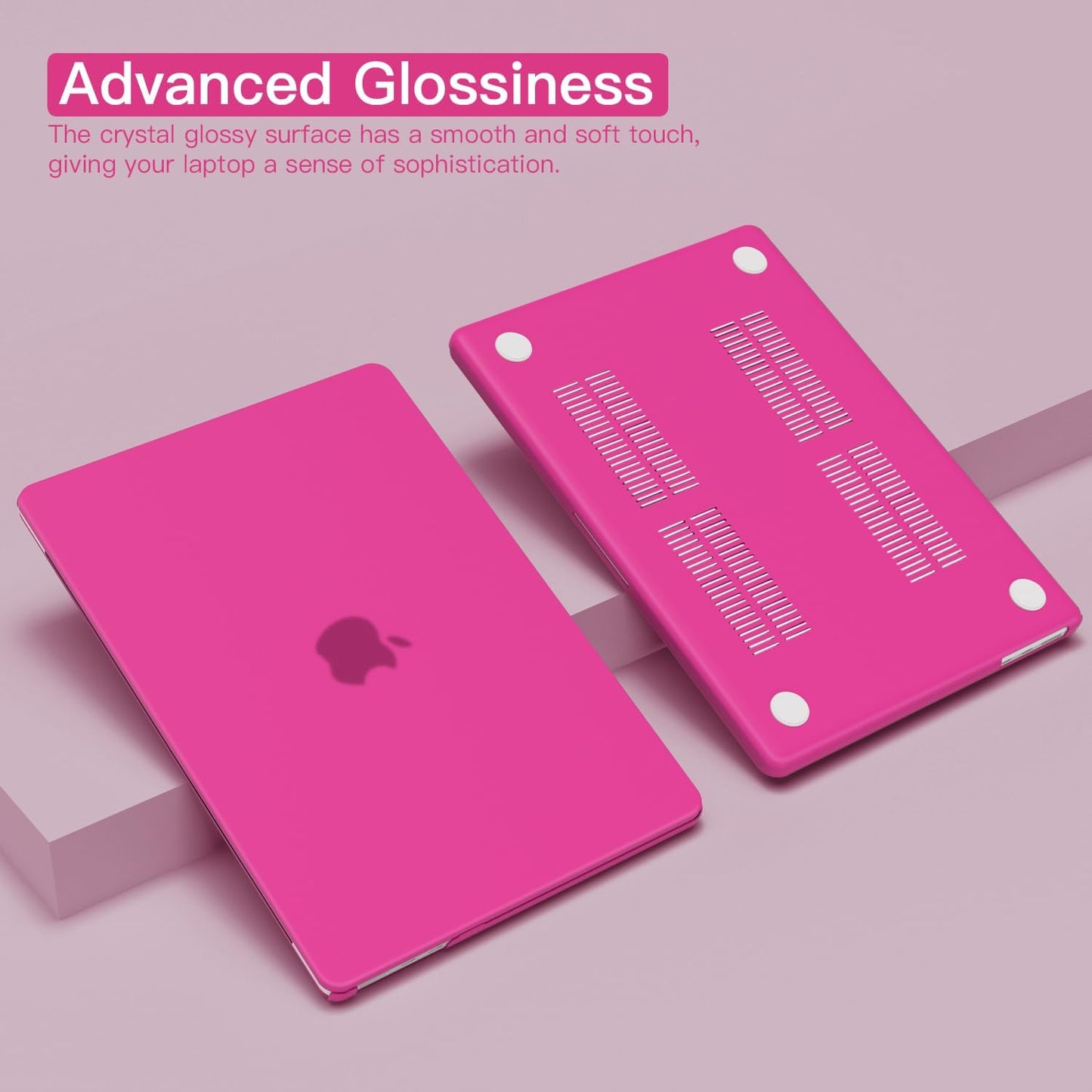 CISSOOK Compatible with MacBook Air 13 inch Case 2025 2024 2023 2022, Hard Shell Case Keyboard Cover for MacBook Air 13.6 inch M2 M3 M4 Chip A3240 A3113 A2681, Matte Rose Red