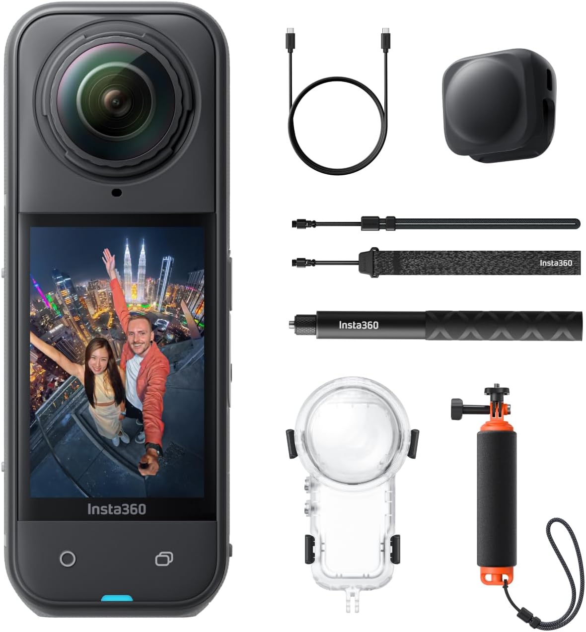 Insta360 X5 Invisible Dive Bundle - Waterproof 8K 360° Action Camera, Invisible Selfie Stick Effect, Leading Low Light, 3-Hour Battery, Clear Audio, Stabilization, AI Editing, Vivid Colors