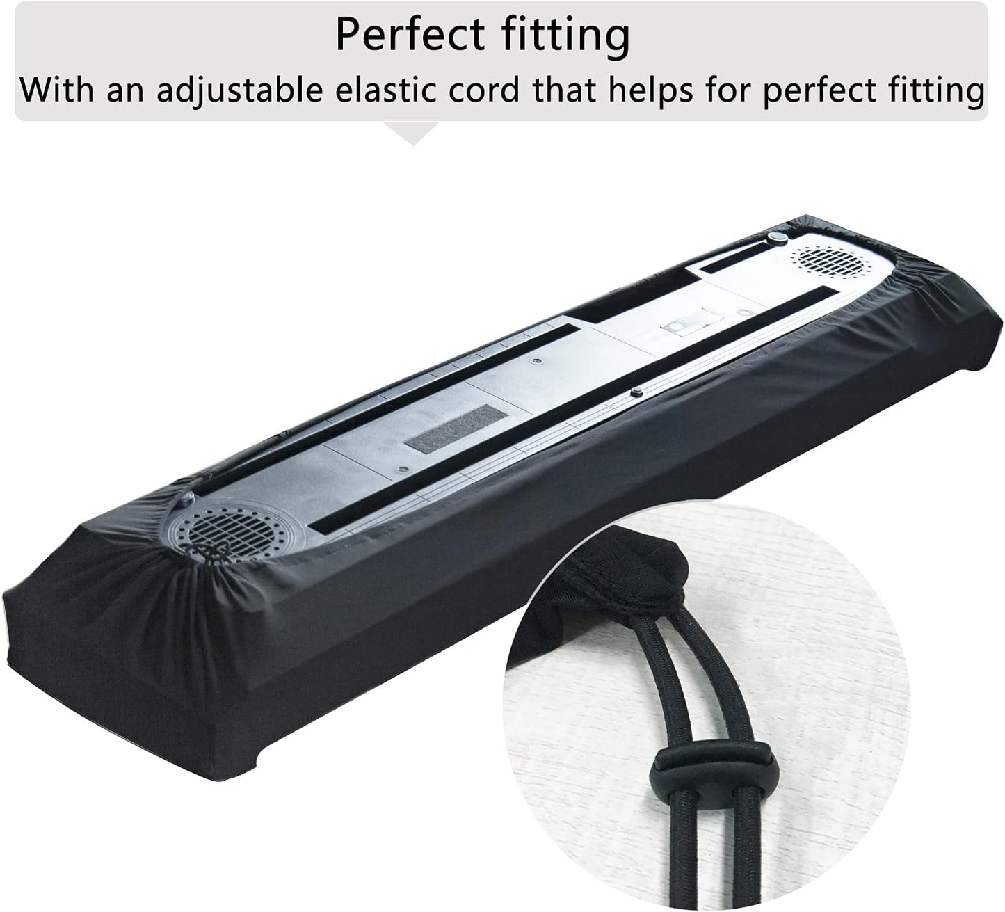 Piano Dust Cover 61-88 Keys Weighted Keyboard Small Keyboard Piano Covers Waterproof Locking Clasp Keep It From Dust and Dirt (61-76 KEYS)