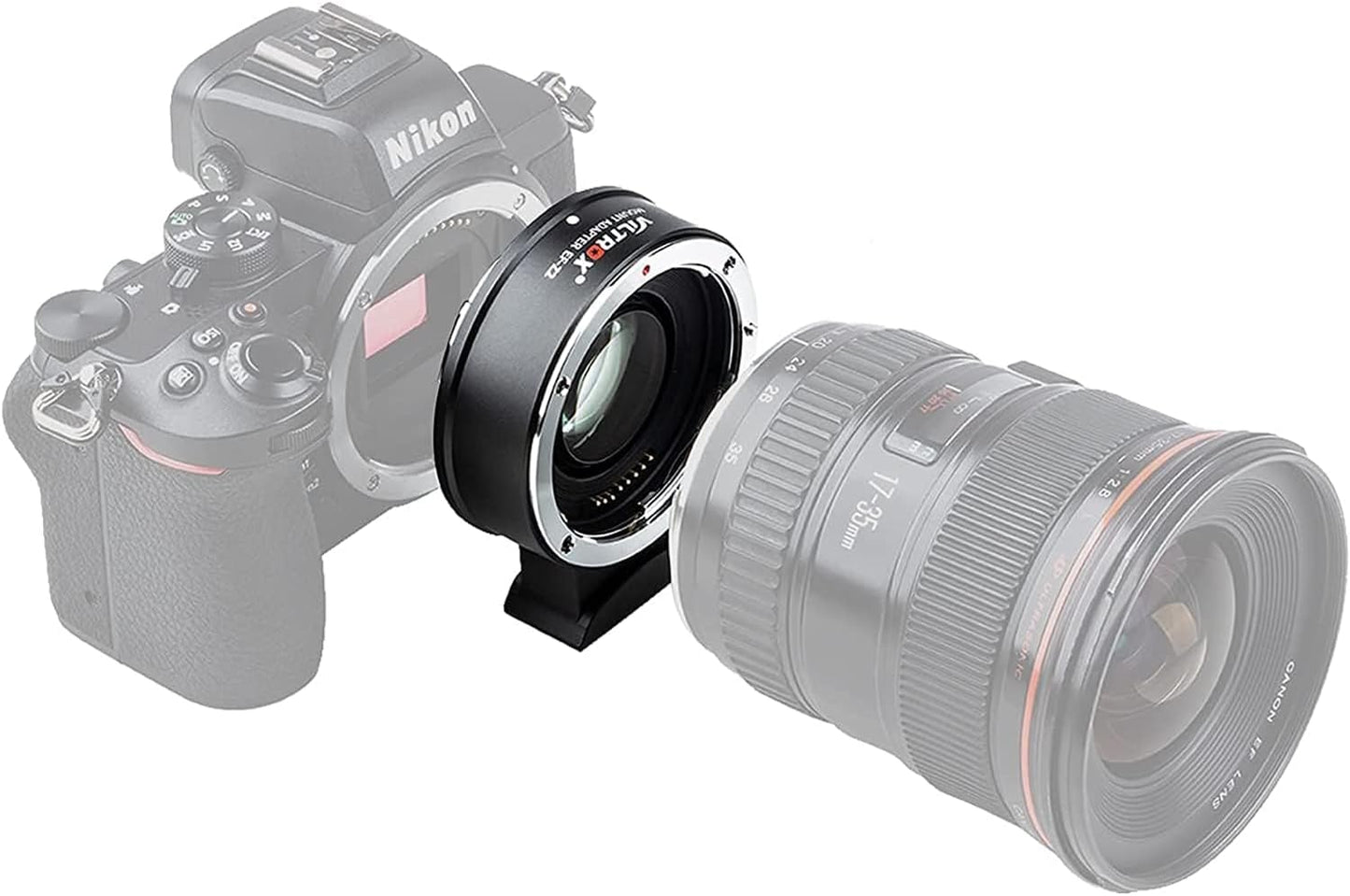 VILTROX EF-Z2 Auto Focus Lens Adapter 0.71x Reducer Speedbooster Lens Converter Compatible with Canon EF Mount Lens to Nikon Z Mount Mirrorless Cameras Z5 Z6 Z6II Z7 Z7II Z50 Zfc