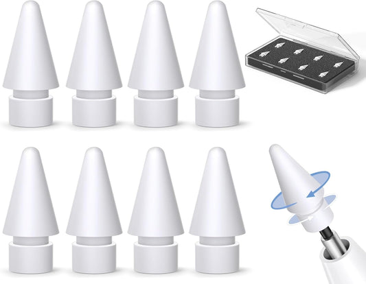 Inesore 8 Pack for Apple Pencil Tips Replacement Accessories,Compatible with Apple Pencil Pro/2nd Generation/1st Generation/USB C,iPencil Nib for iPad Pro/Air/Mini,for Drawing Writing