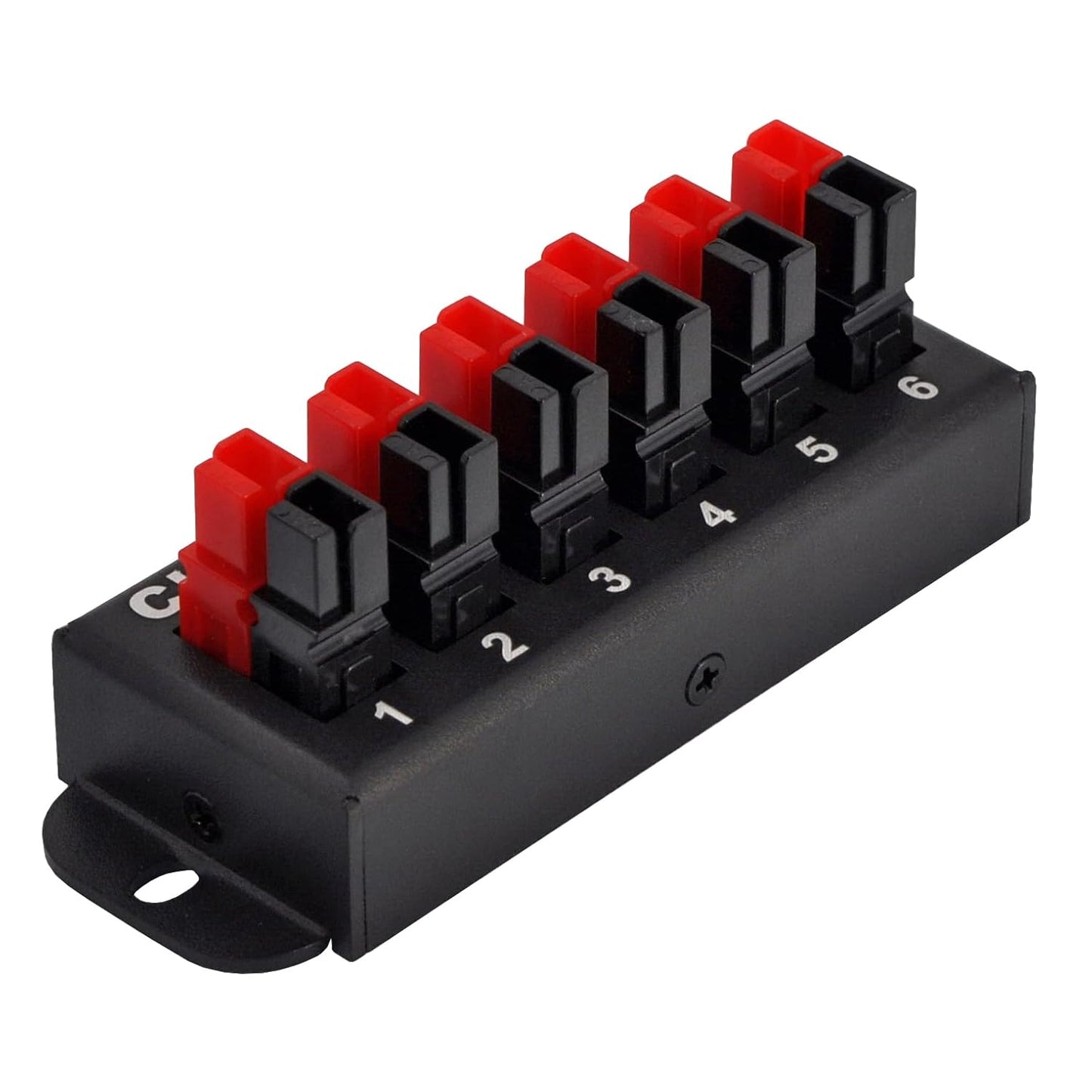 F-1011 6-Position 45A Power Pole Distribution Block Module, Connector Power Splitter Distributor Source Strip.
