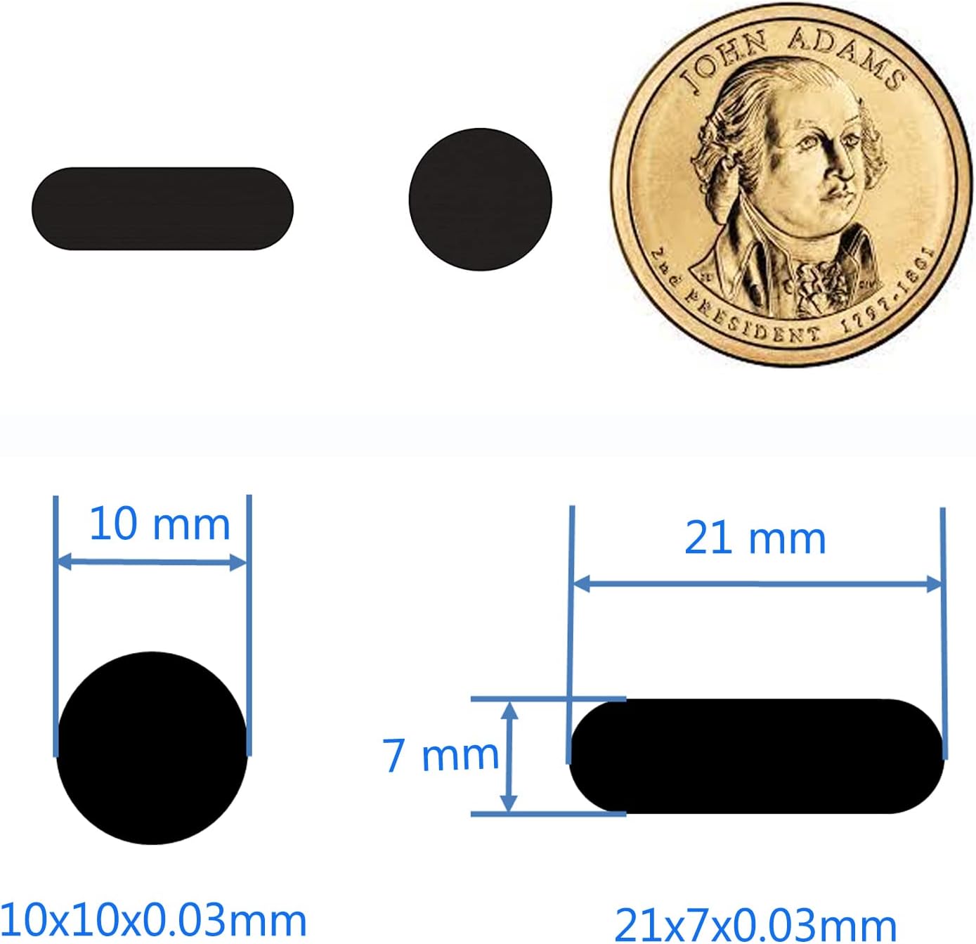 Universal Webcam Covers - Privacy Protection Accessory, No Residue Application, Safe Screen Closure - Dots and Bars, 20 Pieces - Black